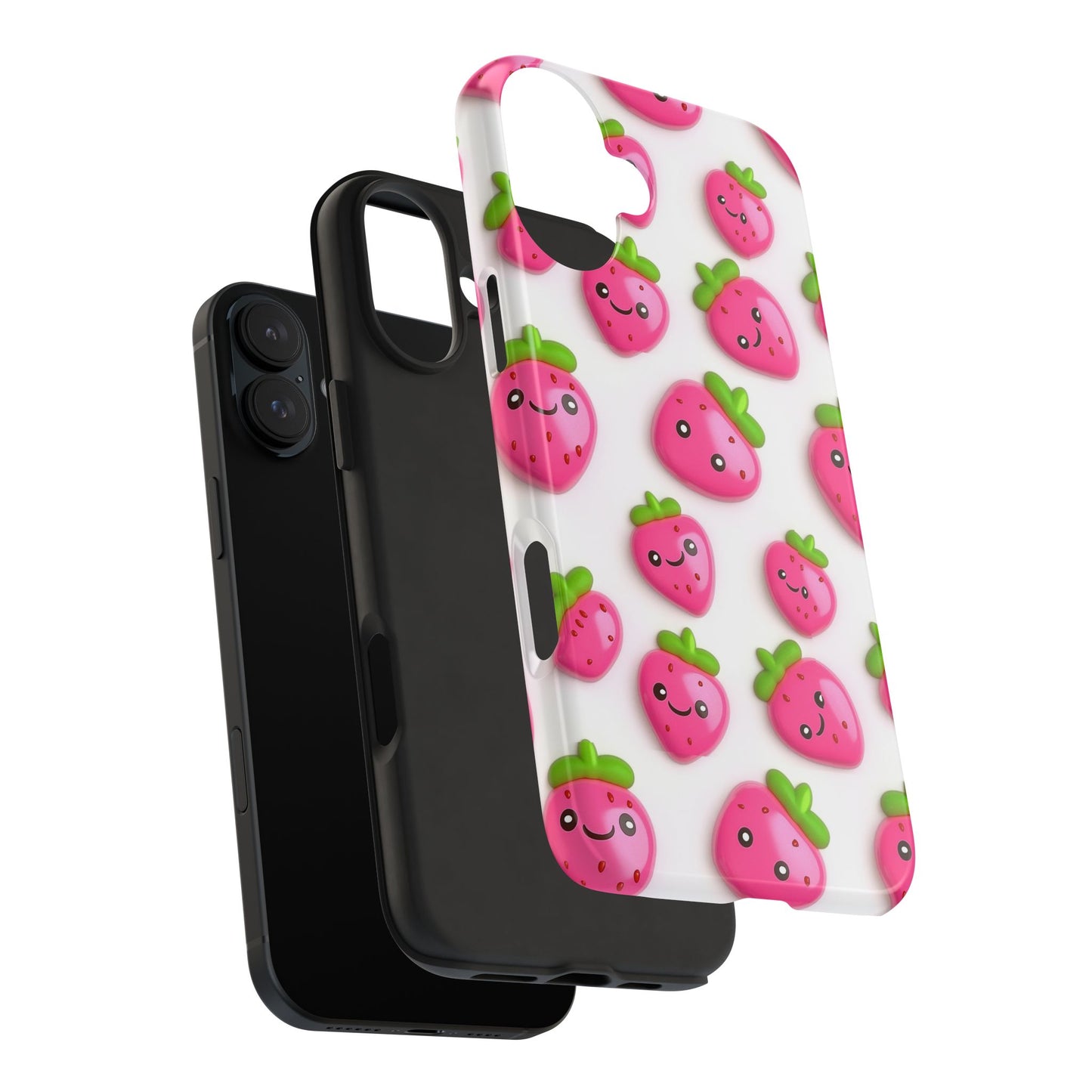 Quirky Chic | Smiling Strawberries Tough Phone Case