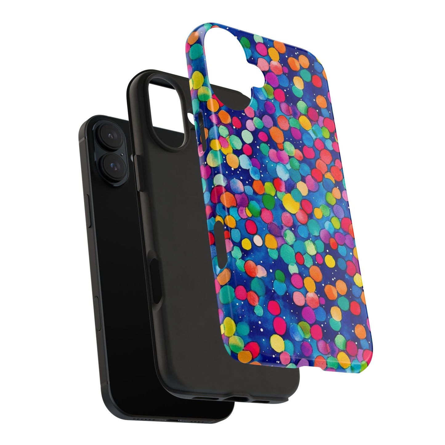 Trendy Spots | Colorful Blues Polka Dots Phone Case