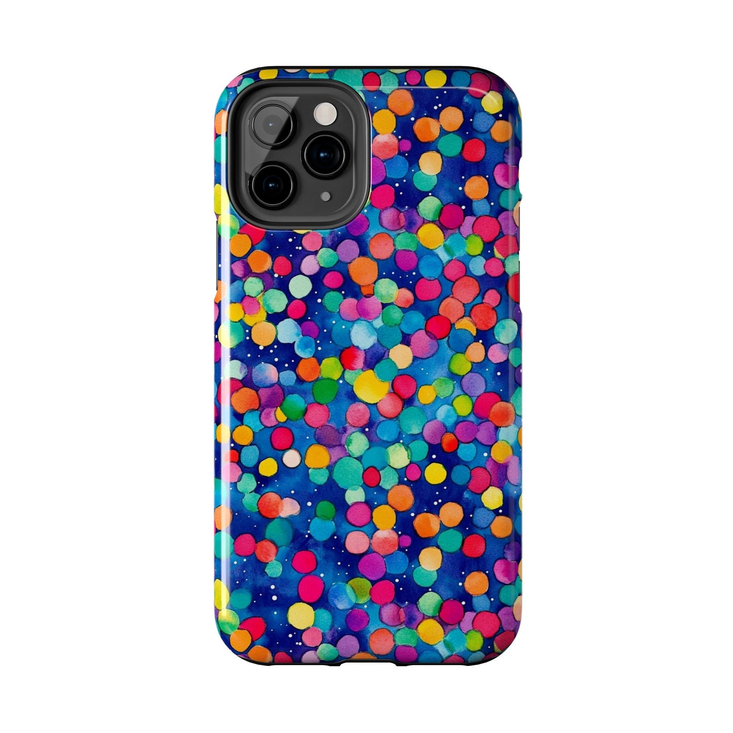 Trendy Spots | Colorful Blues Polka Dots Phone Case