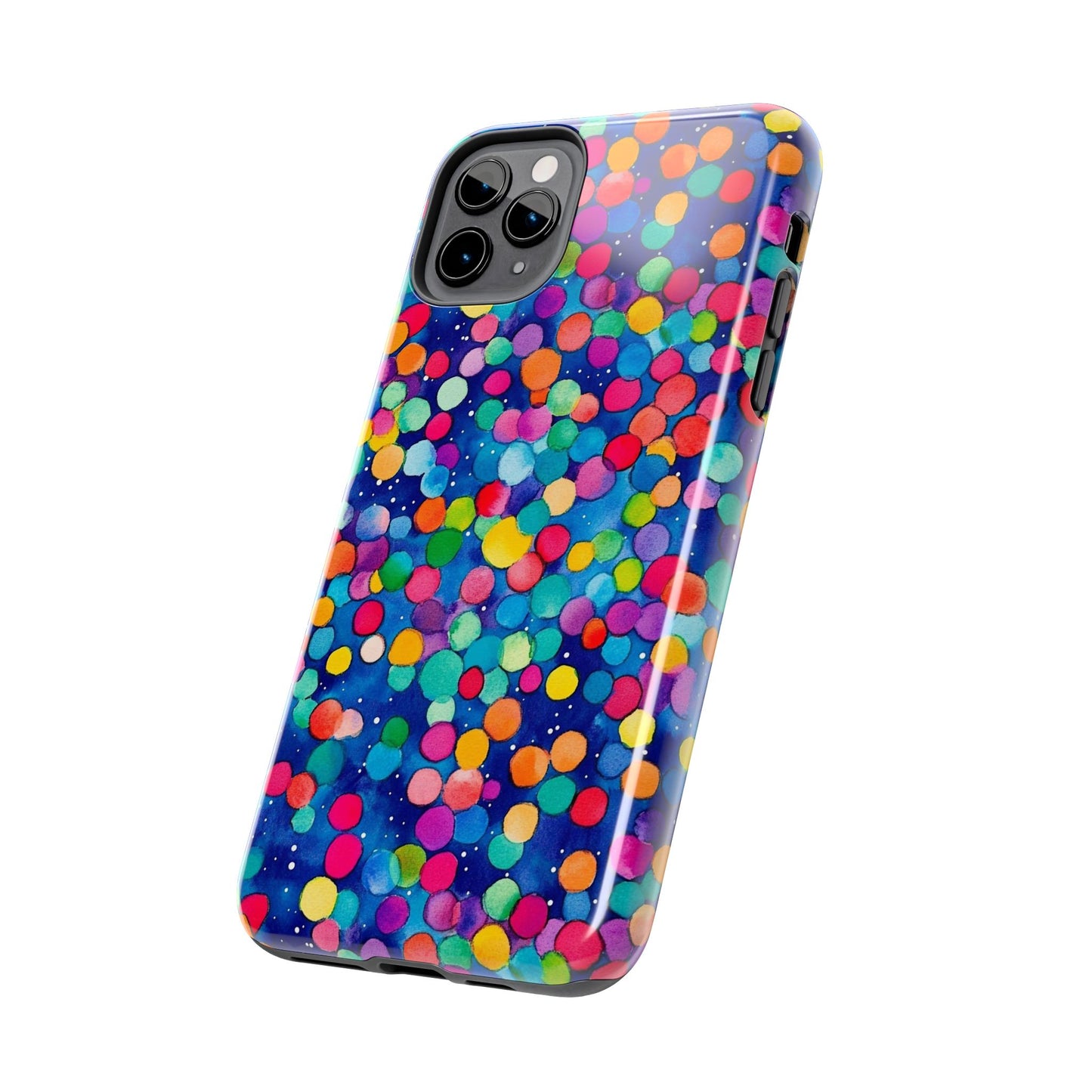 Trendy Spots | Colorful Blues Polka Dots Phone Case