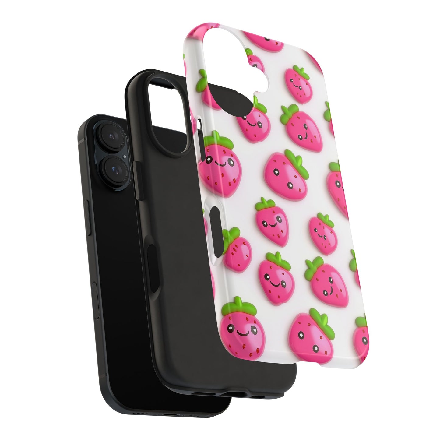 Quirky Chic | Smiling Strawberries Tough Phone Case