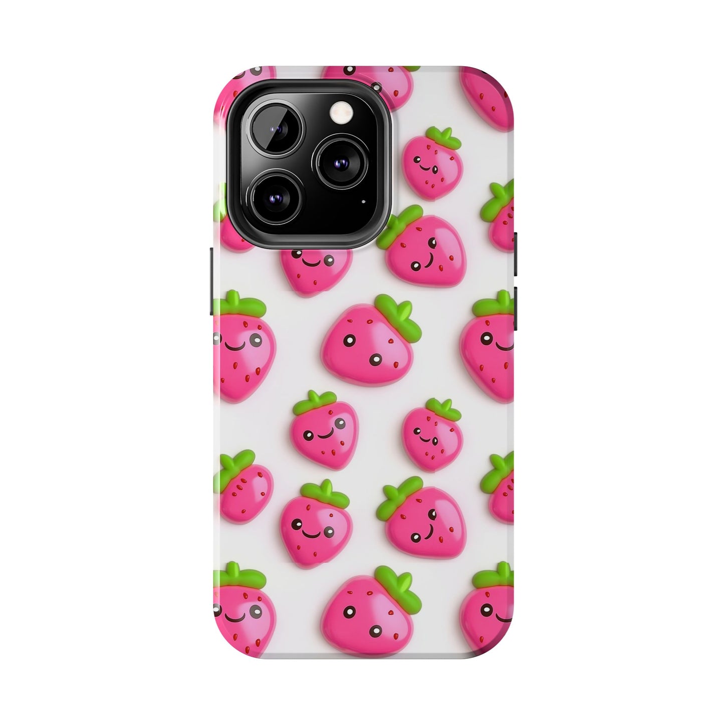 Quirky Chic | Smiling Strawberries Tough Phone Case