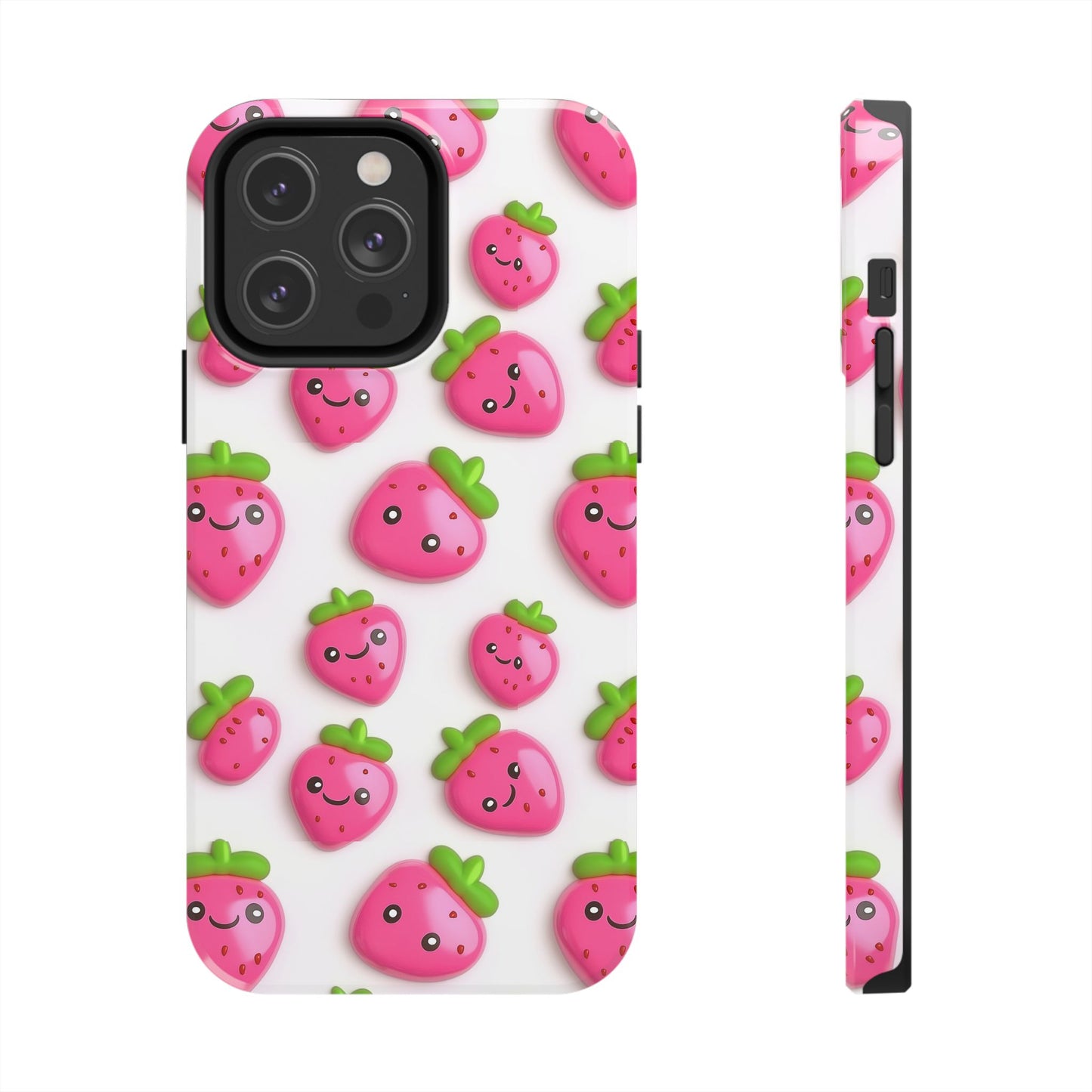 Quirky Chic | Smiling Strawberries Tough Phone Case