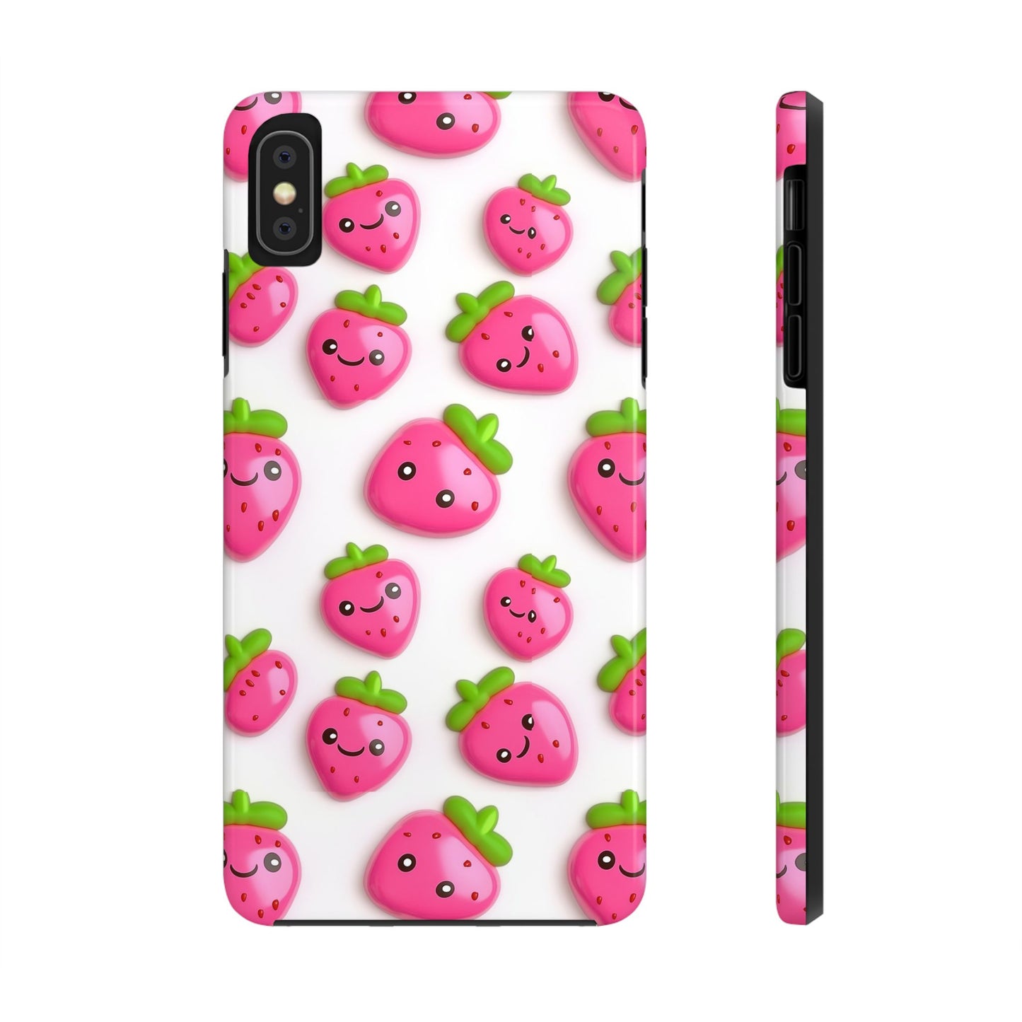 Quirky Chic | Smiling Strawberries Tough Phone Case