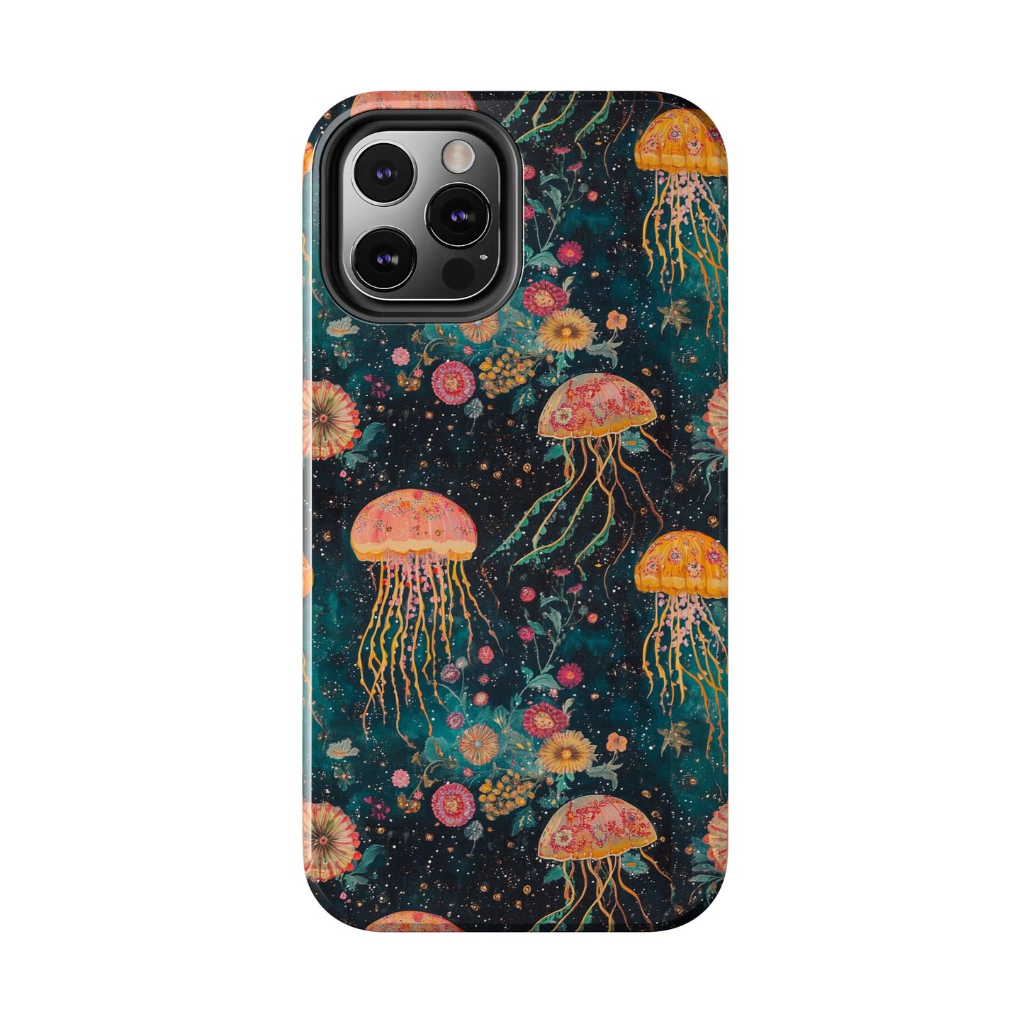 Under the Sea | Jellyfish Phone Cases, Floral Ocean Design, Sea Creature Protective Cover, Unique Tech Accessories, Underwater Theme Gifts, Tough Phone