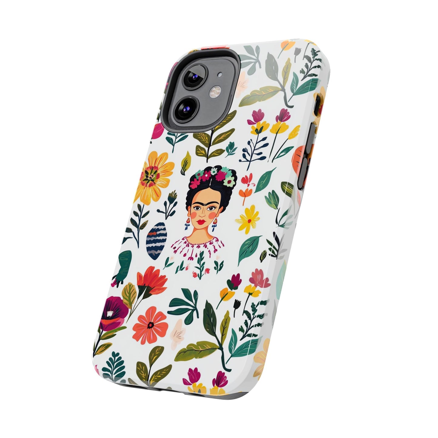 Frida Collection | Frida Kahlo Among Flowers, Colorful Mexican Inspired, Tough Phone Cases, Protective Cell Phone Cover, Hard Shell Phone