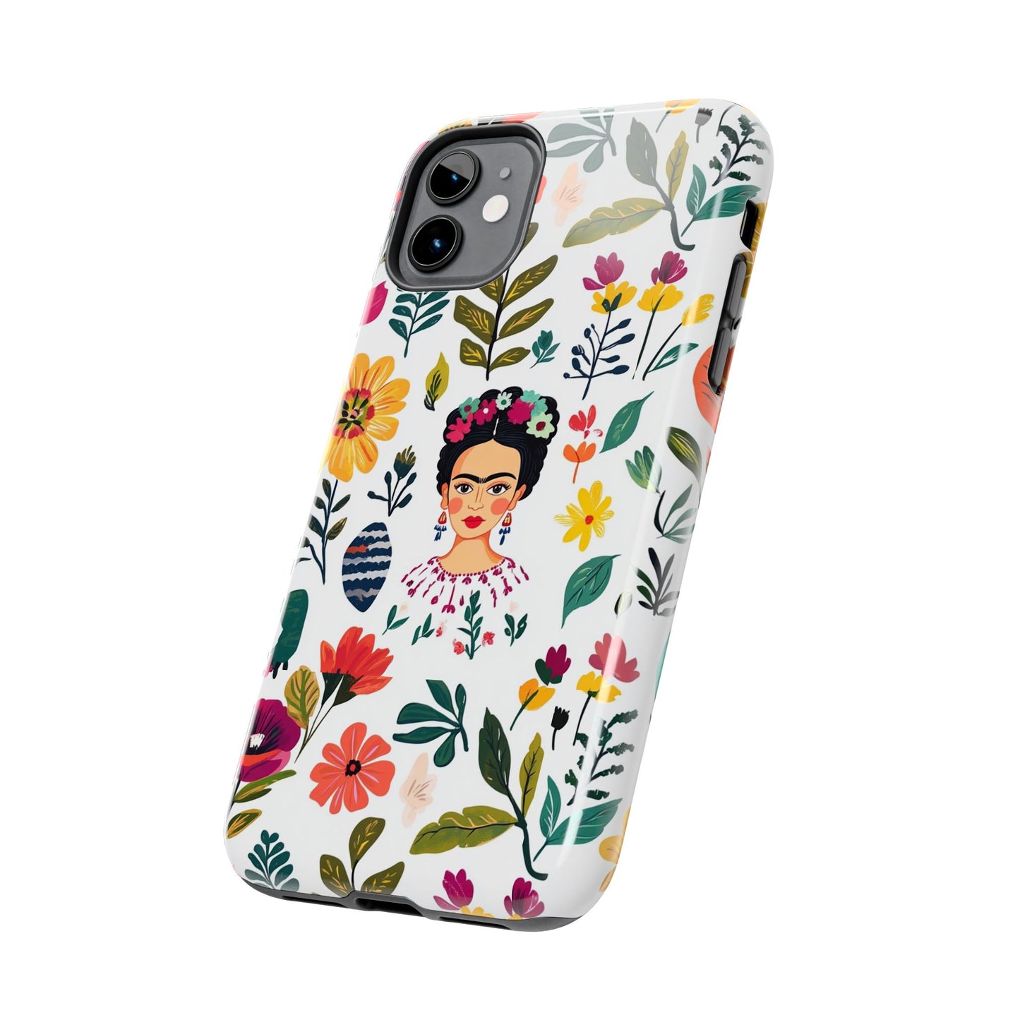 Frida Collection | Frida Kahlo Among Flowers, Colorful Mexican Inspired, Tough Phone Cases, Protective Cell Phone Cover, Hard Shell Phone