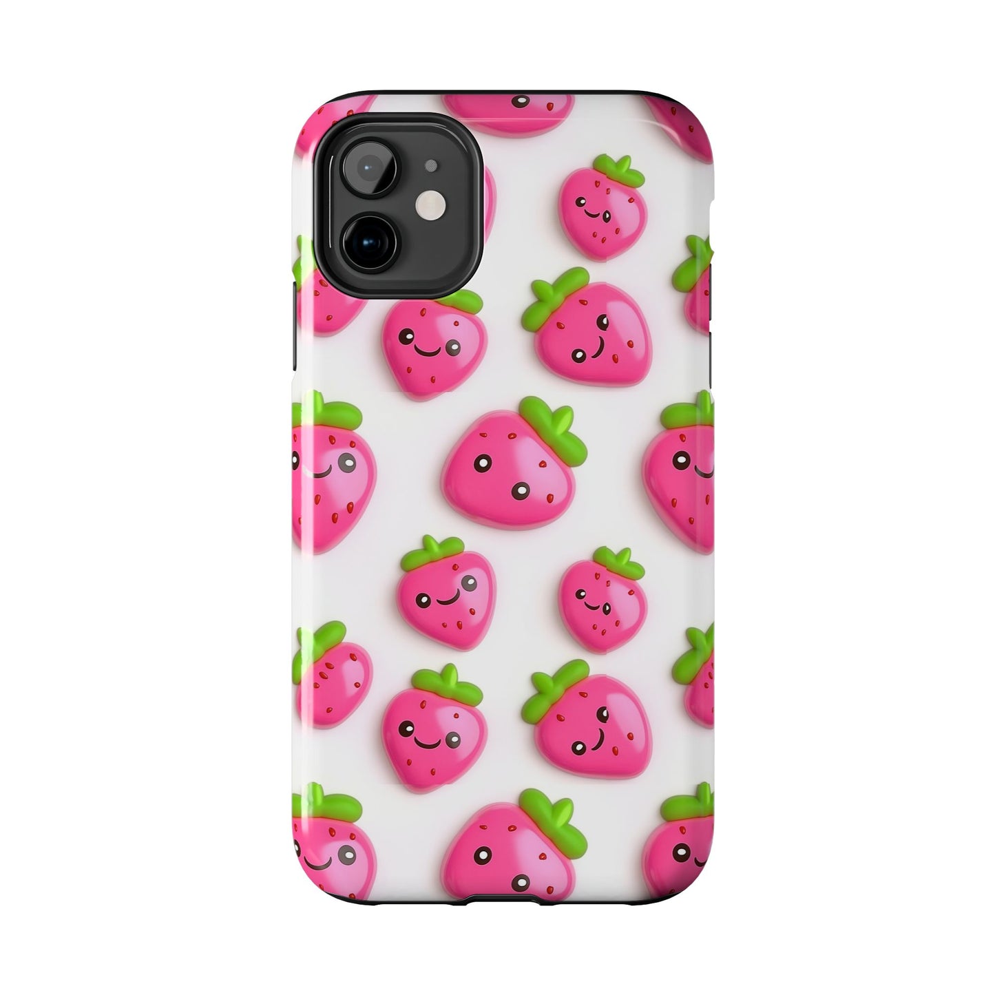 Quirky Chic | Smiling Strawberries Tough Phone Case