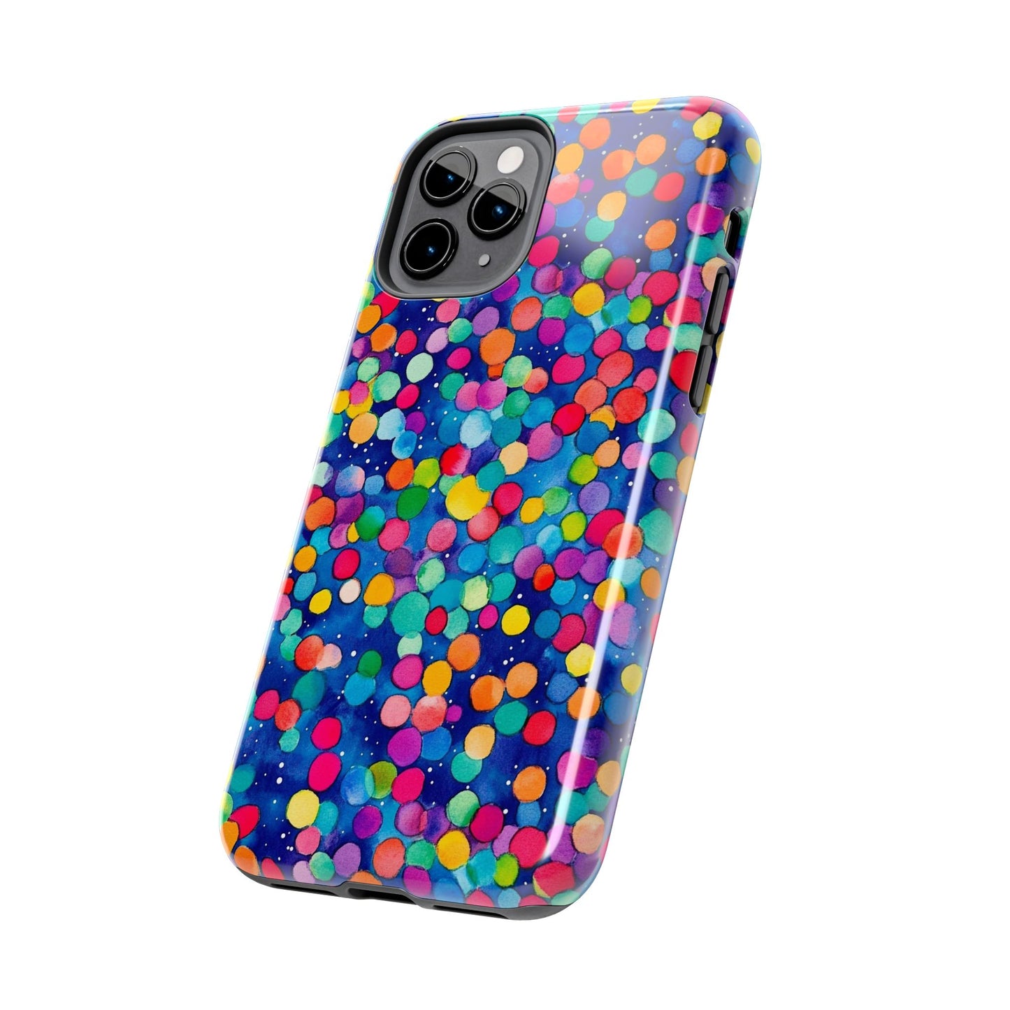 Trendy Spots | Colorful Blues Polka Dots Phone Case