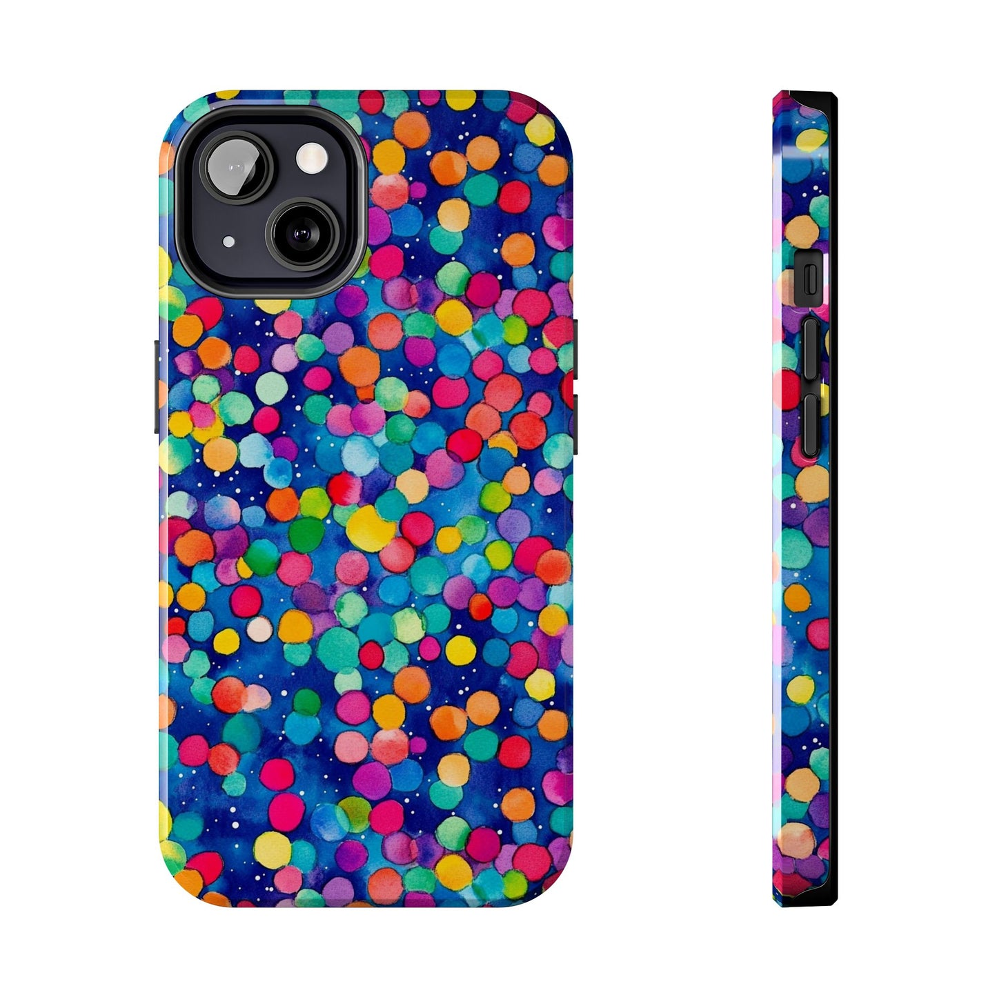 Trendy Spots | Colorful Blues Polka Dots Phone Case