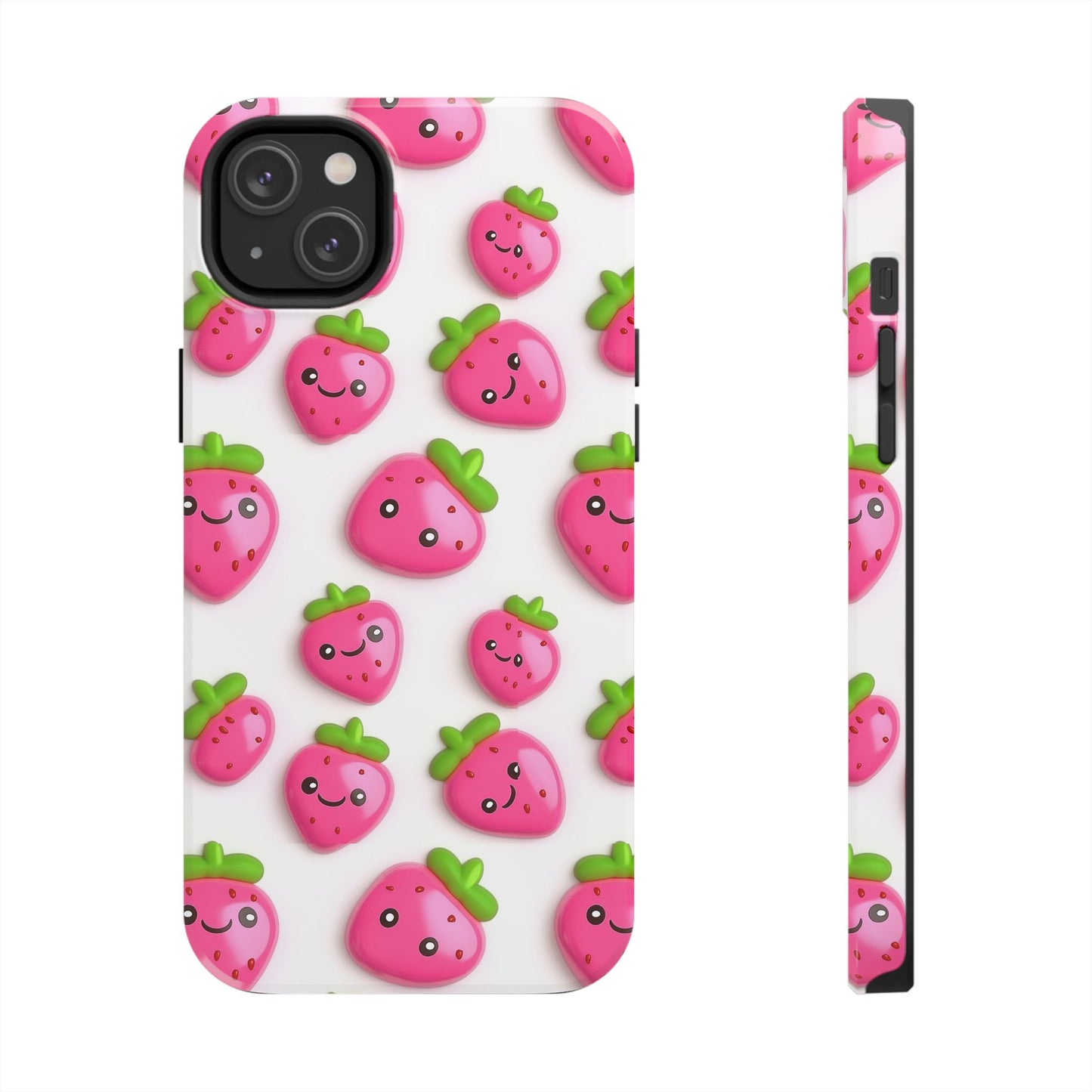 Quirky Chic | Smiling Strawberries Tough Phone Case