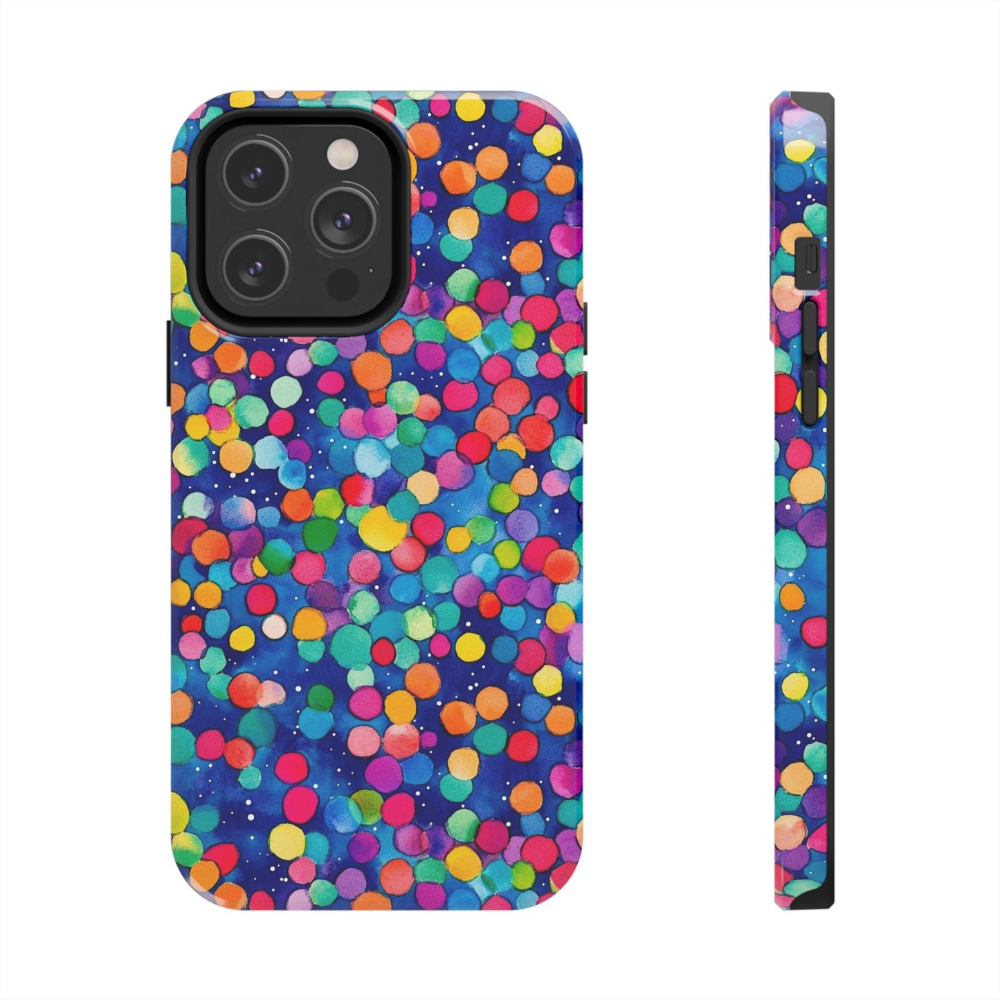 Trendy Spots | Colorful Blues Polka Dots Phone Case