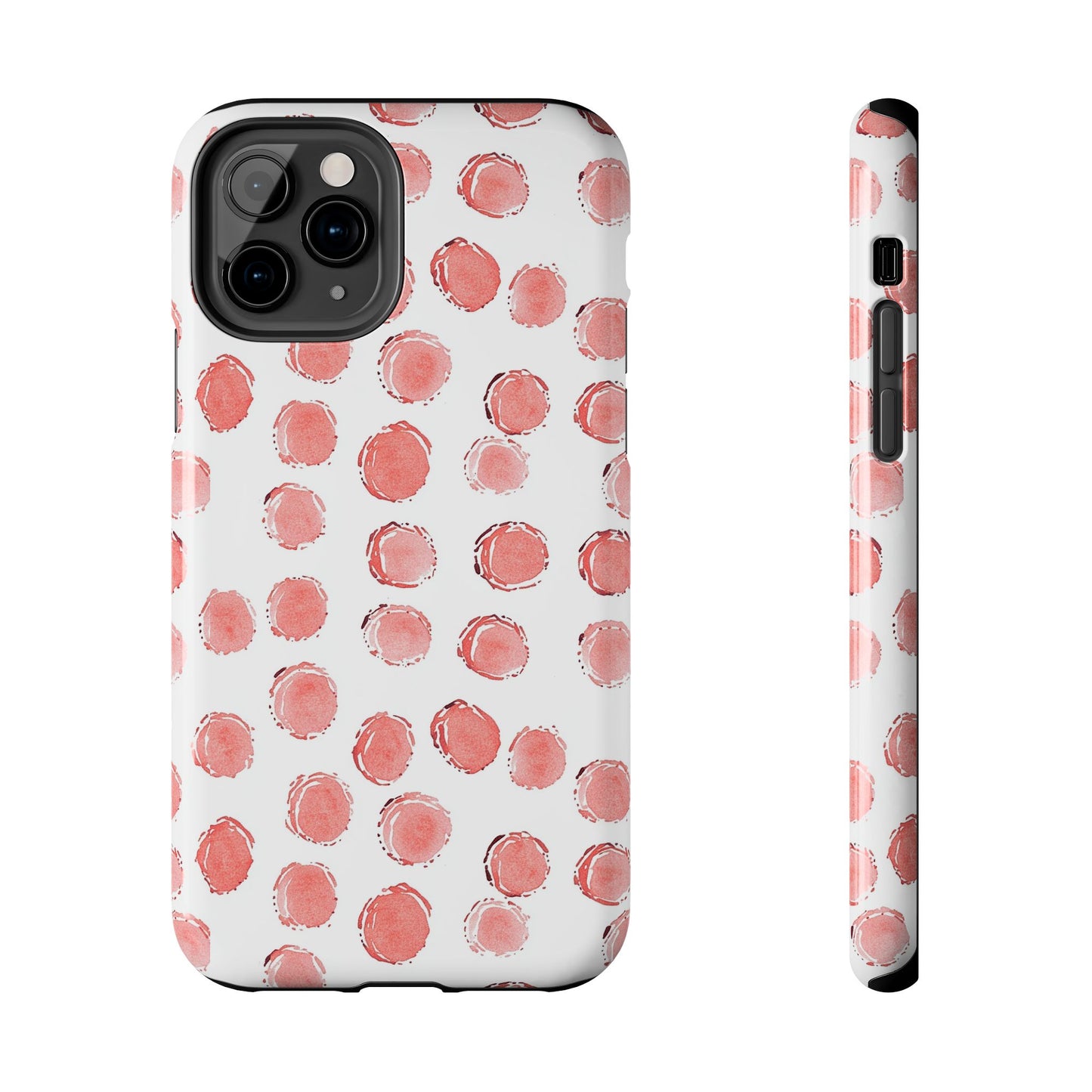 Trendy Spots | Pink Polka Dot Tough Phone Case