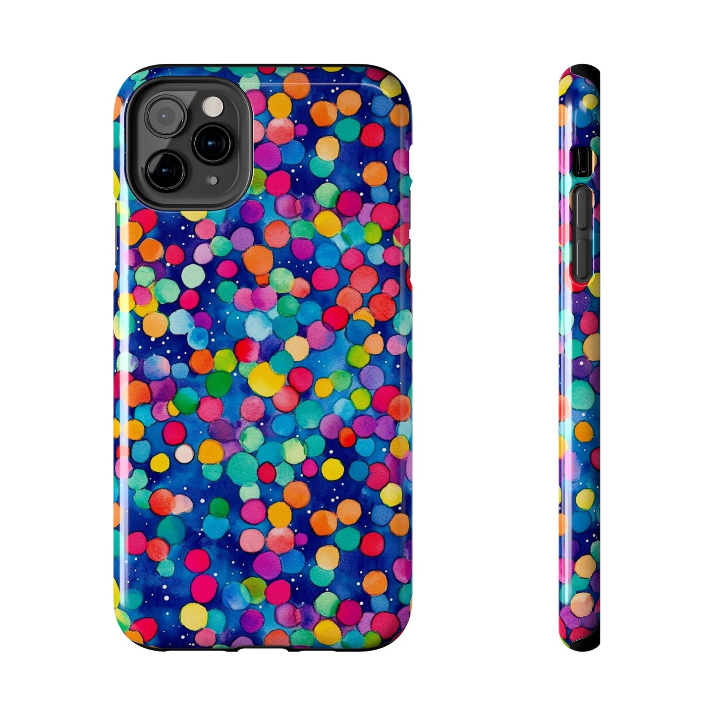 Trendy Spots | Colorful Blues Polka Dots Phone Case