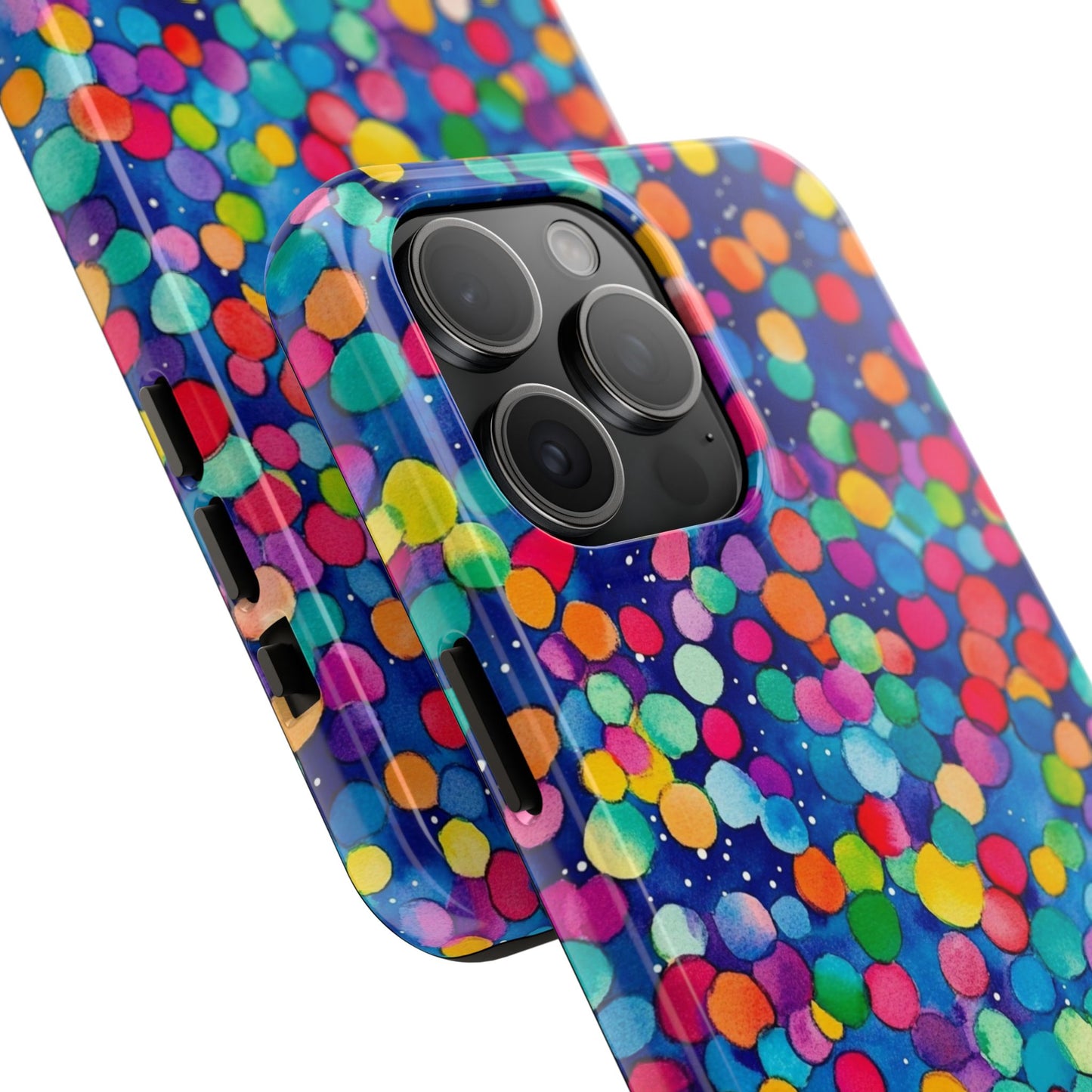 Trendy Spots | Colorful Blues Polka Dots Phone Case