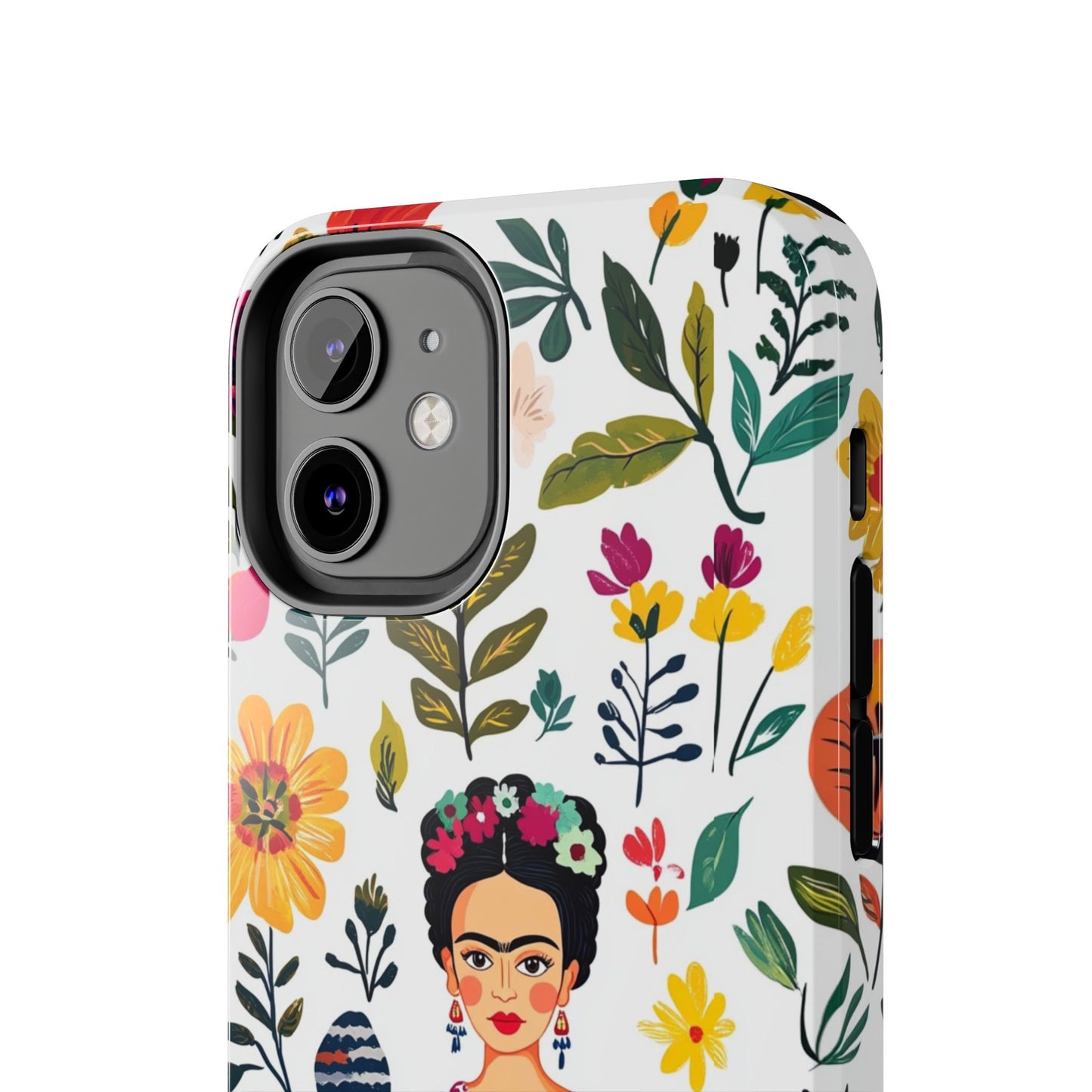 Frida Collection | Frida Kahlo Among Flowers, Colorful Mexican Inspired, Tough Phone Cases, Protective Cell Phone Cover, Hard Shell Phone