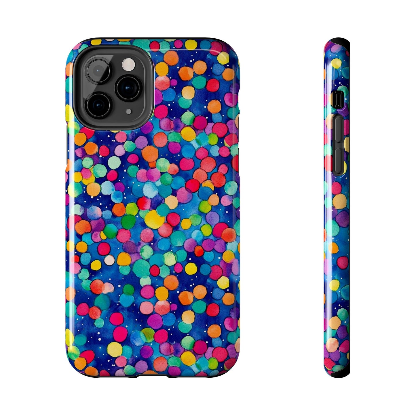 Trendy Spots | Colorful Blues Polka Dots Phone Case