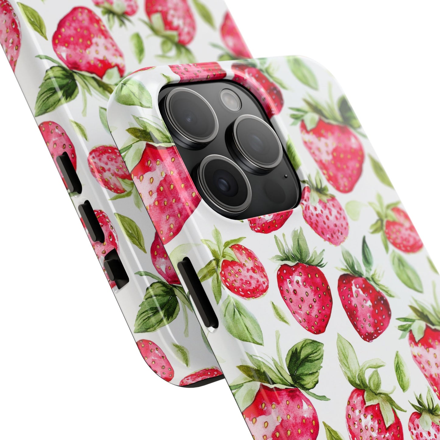 Nature Lover | Strawberry Watercolor Tough Phone Case