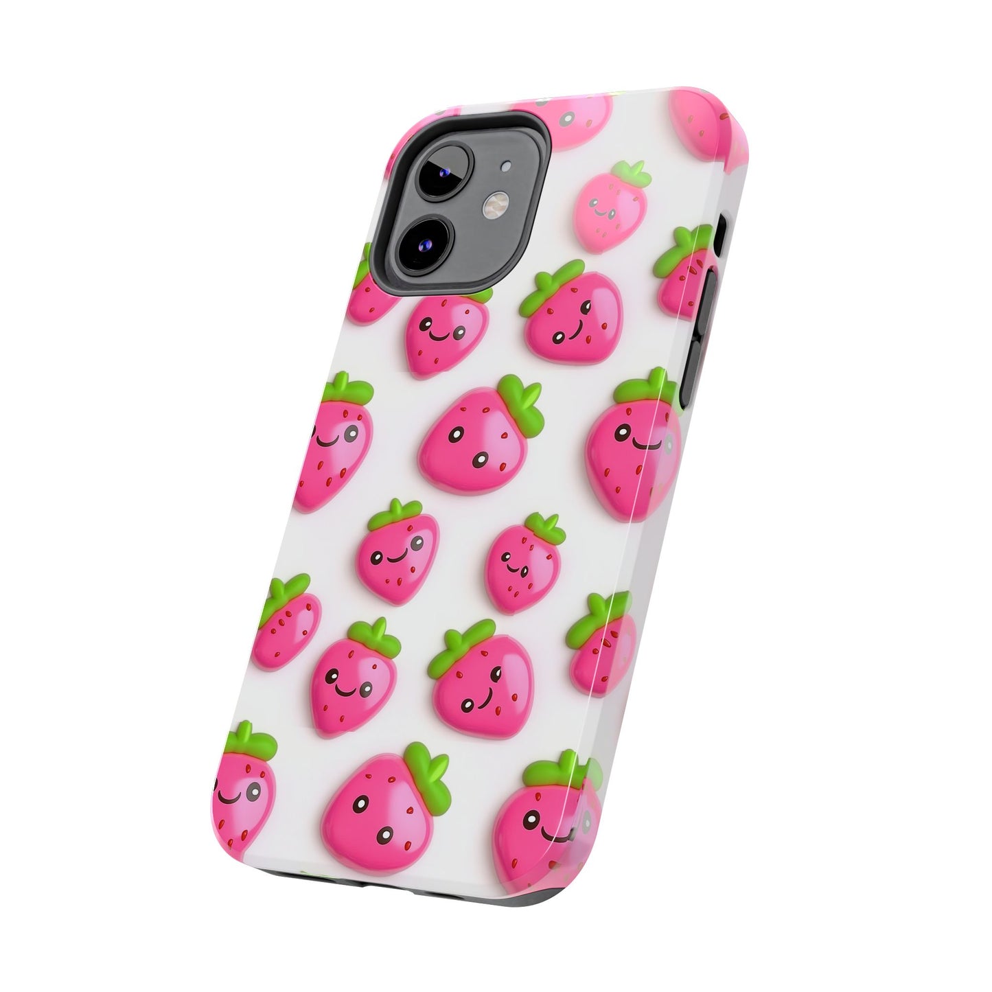 Quirky Chic | Smiling Strawberries Tough Phone Case