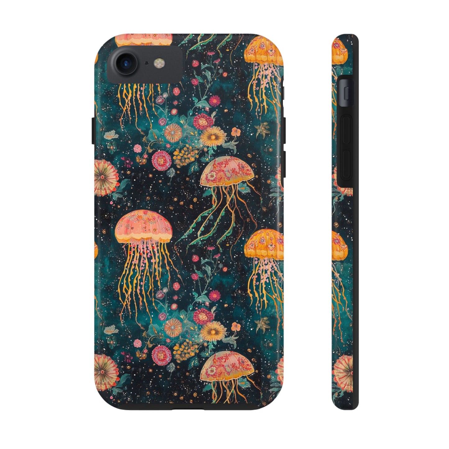 Under the Sea | Jellyfish Phone Cases, Floral Ocean Design, Sea Creature Protective Cover, Unique Tech Accessories, Underwater Theme Gifts, Tough Phone