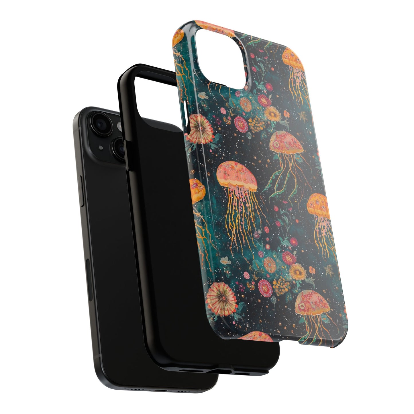 Under the Sea | Jellyfish Phone Cases, Floral Ocean Design, Sea Creature Protective Cover, Unique Tech Accessories, Underwater Theme Gifts, Tough Phone