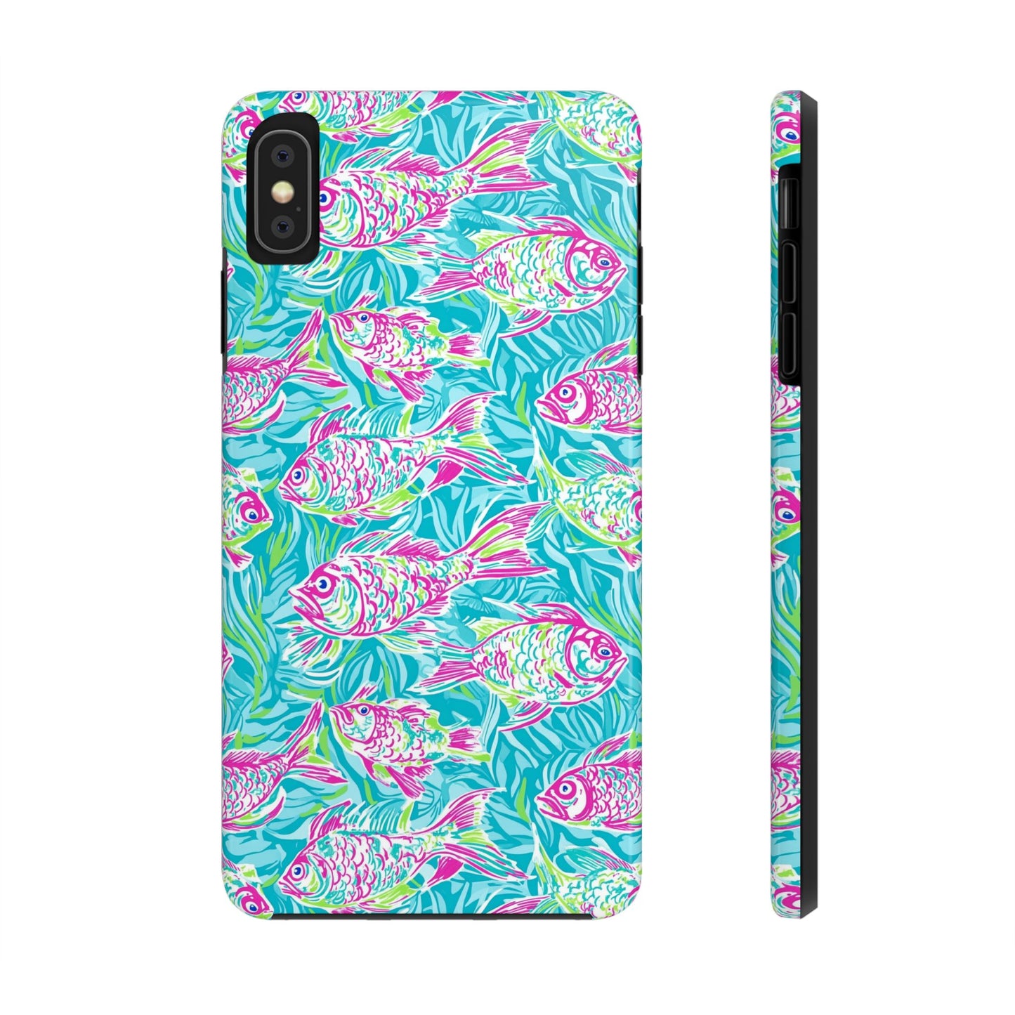 Under the Sea | Colorful Fish Design, Hot Pink Blue Green, Fishing Gifts, Ocean Lover, Marine Life Accessories, Protective Cover