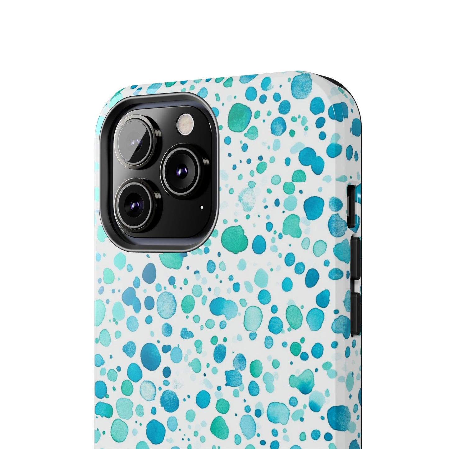 Trendy Spots | Aqua Watercolor Polka Dots Phone Case