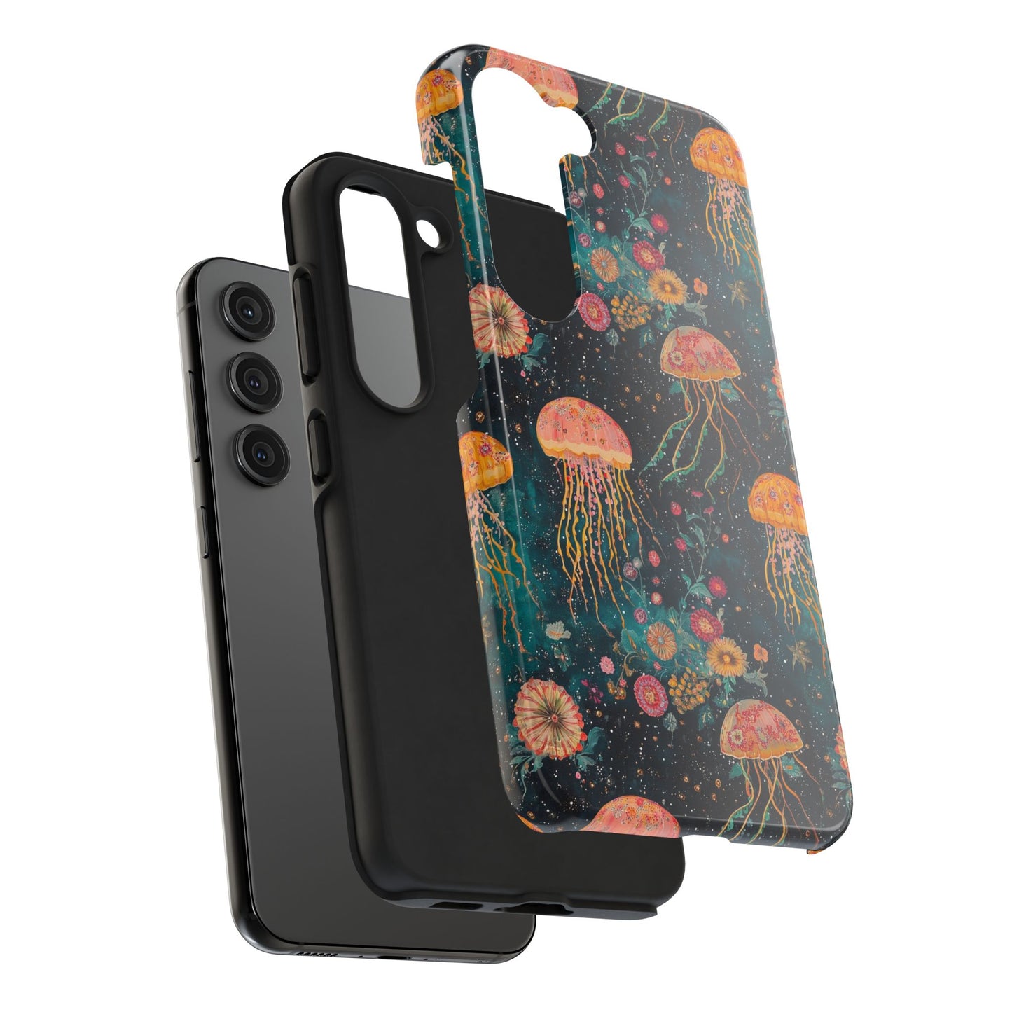 Under the Sea | Jellyfish Phone Cases, Floral Ocean Design, Sea Creature Protective Cover, Unique Tech Accessories, Underwater Theme Gifts, Tough Phone