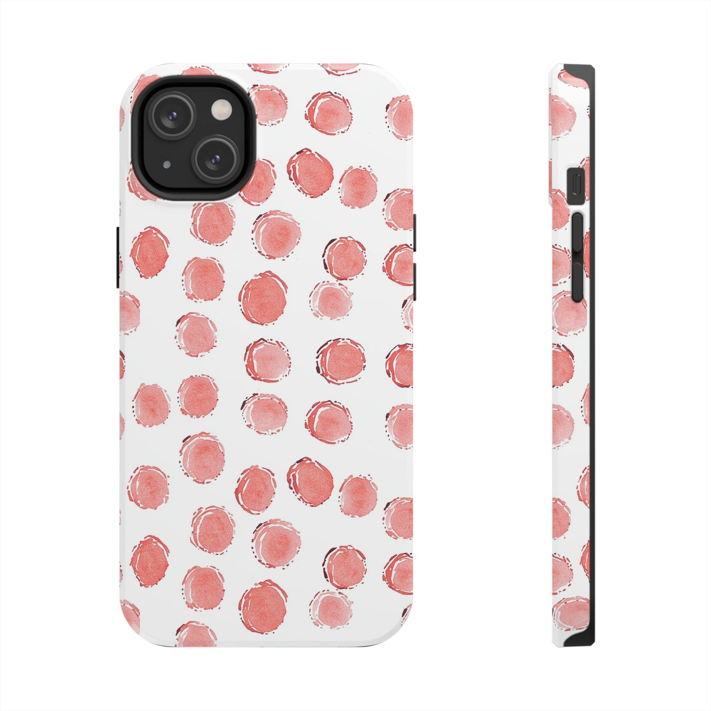Trendy Spots | Pink Polka Dot Tough Phone Case