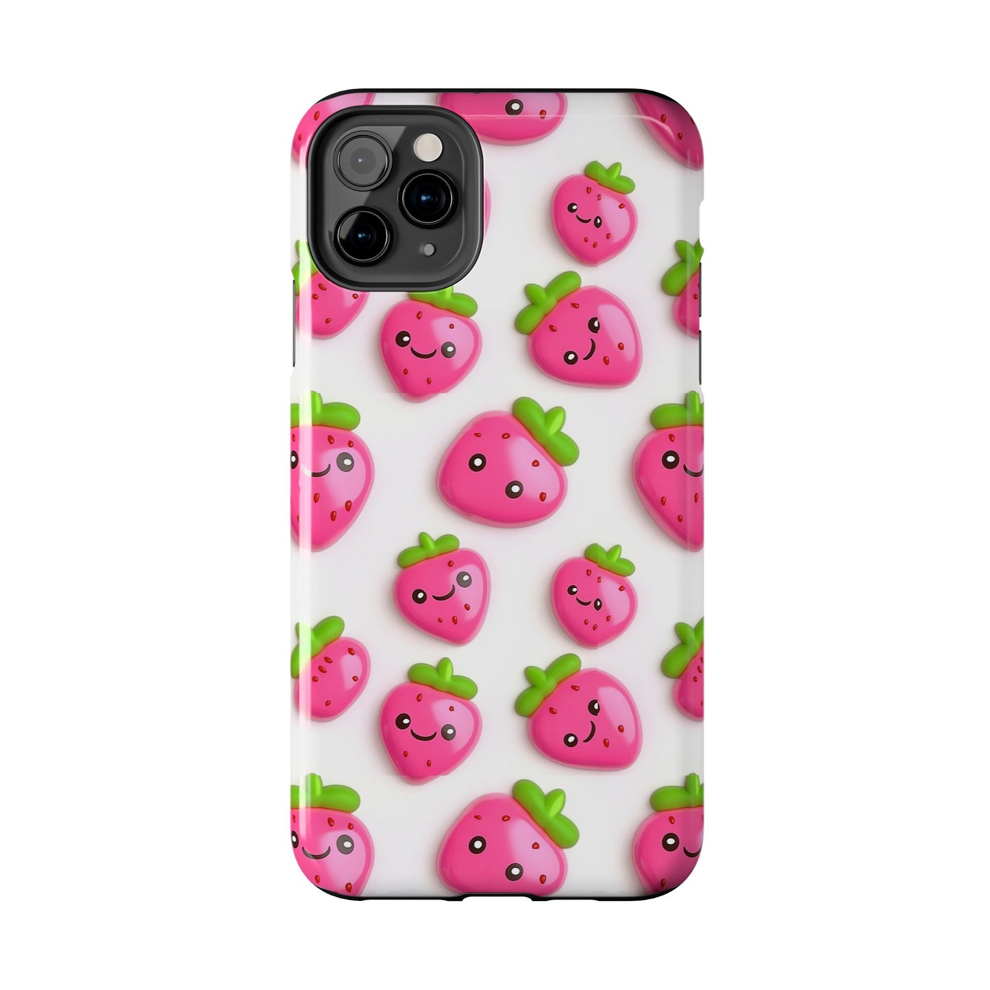 Quirky Chic | Smiling Strawberries Tough Phone Case