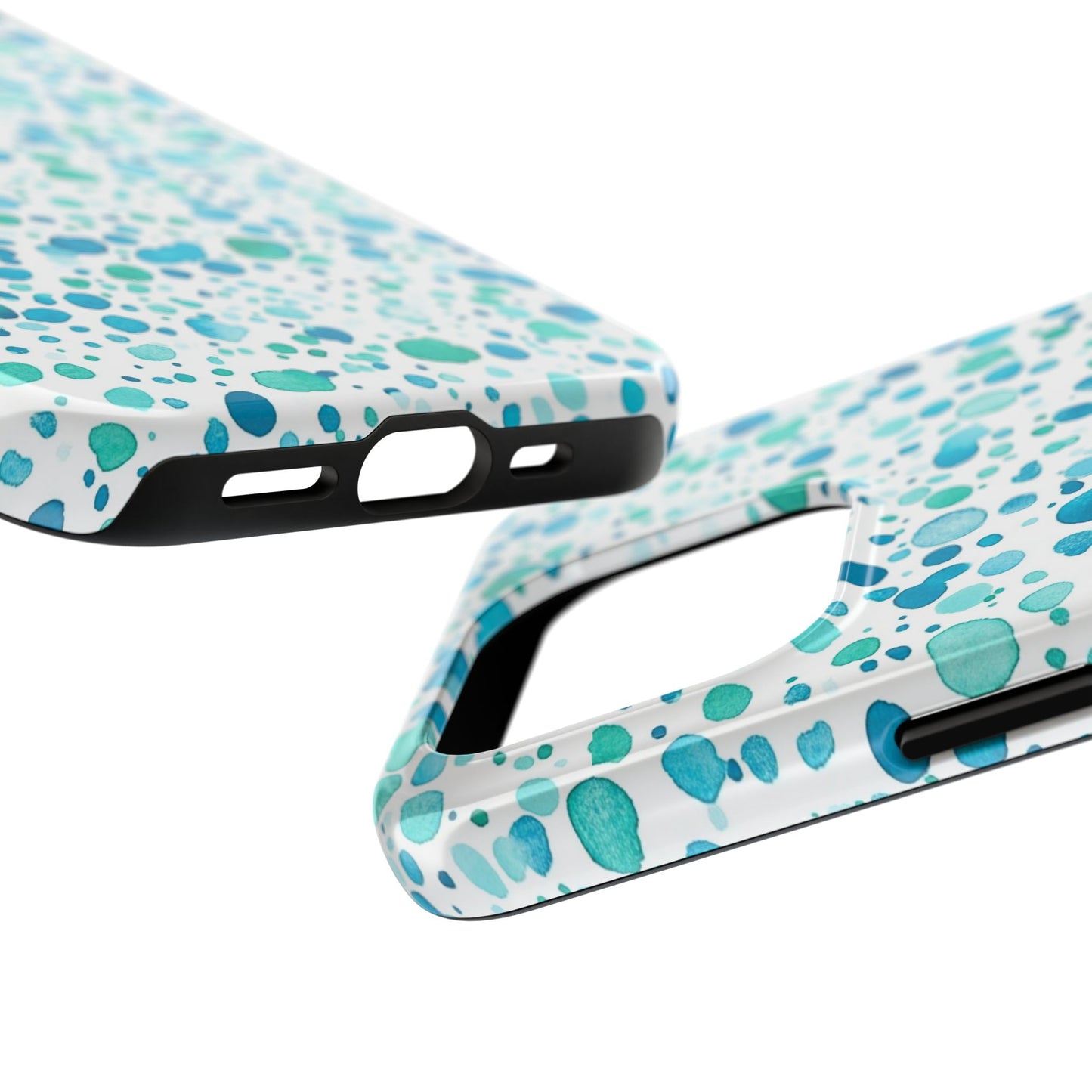 Trendy Spots | Aqua Watercolor Polka Dots Phone Case