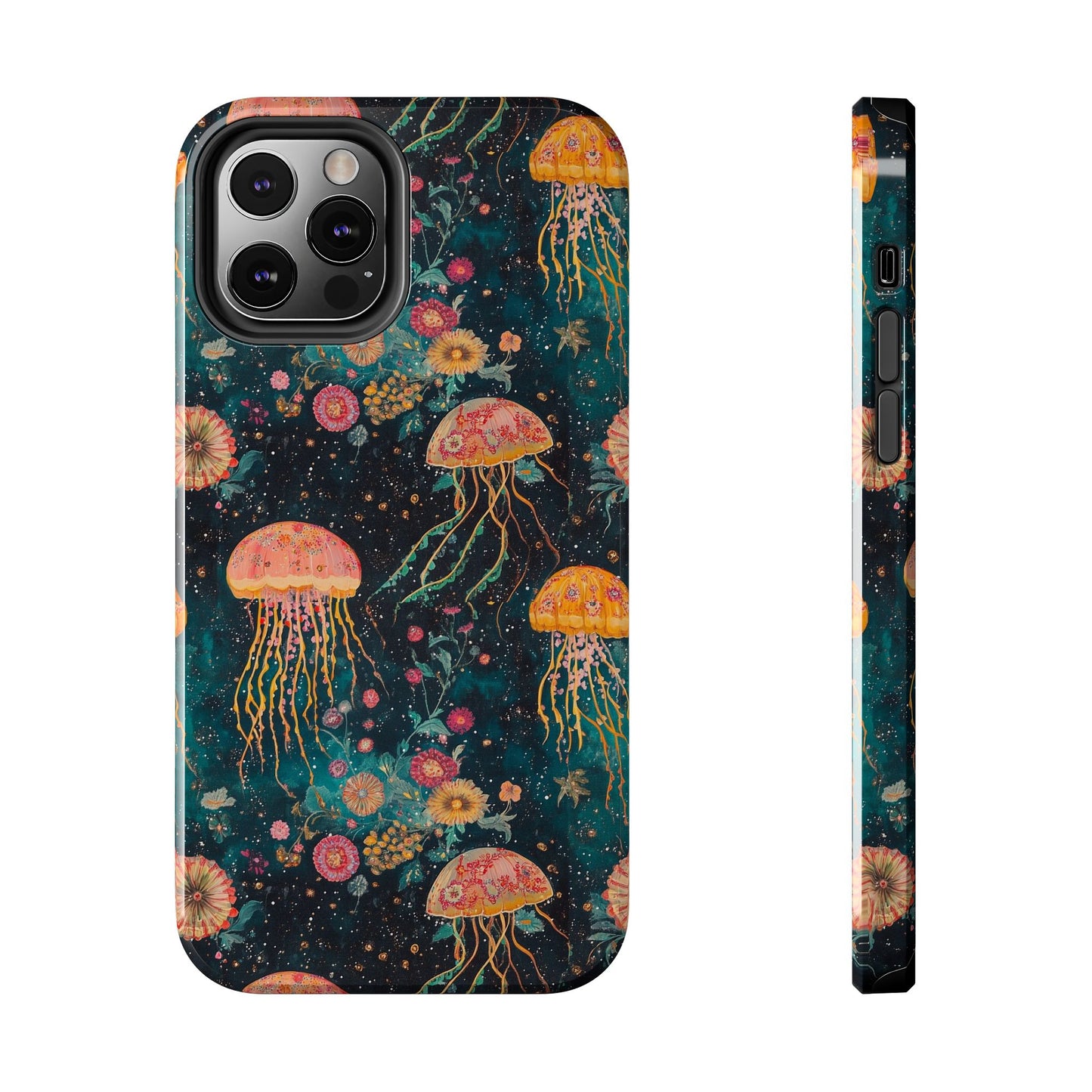 Under the Sea | Jellyfish Phone Cases, Floral Ocean Design, Sea Creature Protective Cover, Unique Tech Accessories, Underwater Theme Gifts, Tough Phone