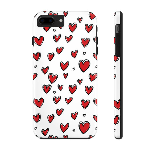 Love is in the Air | Red Hearts Tough Phone Case