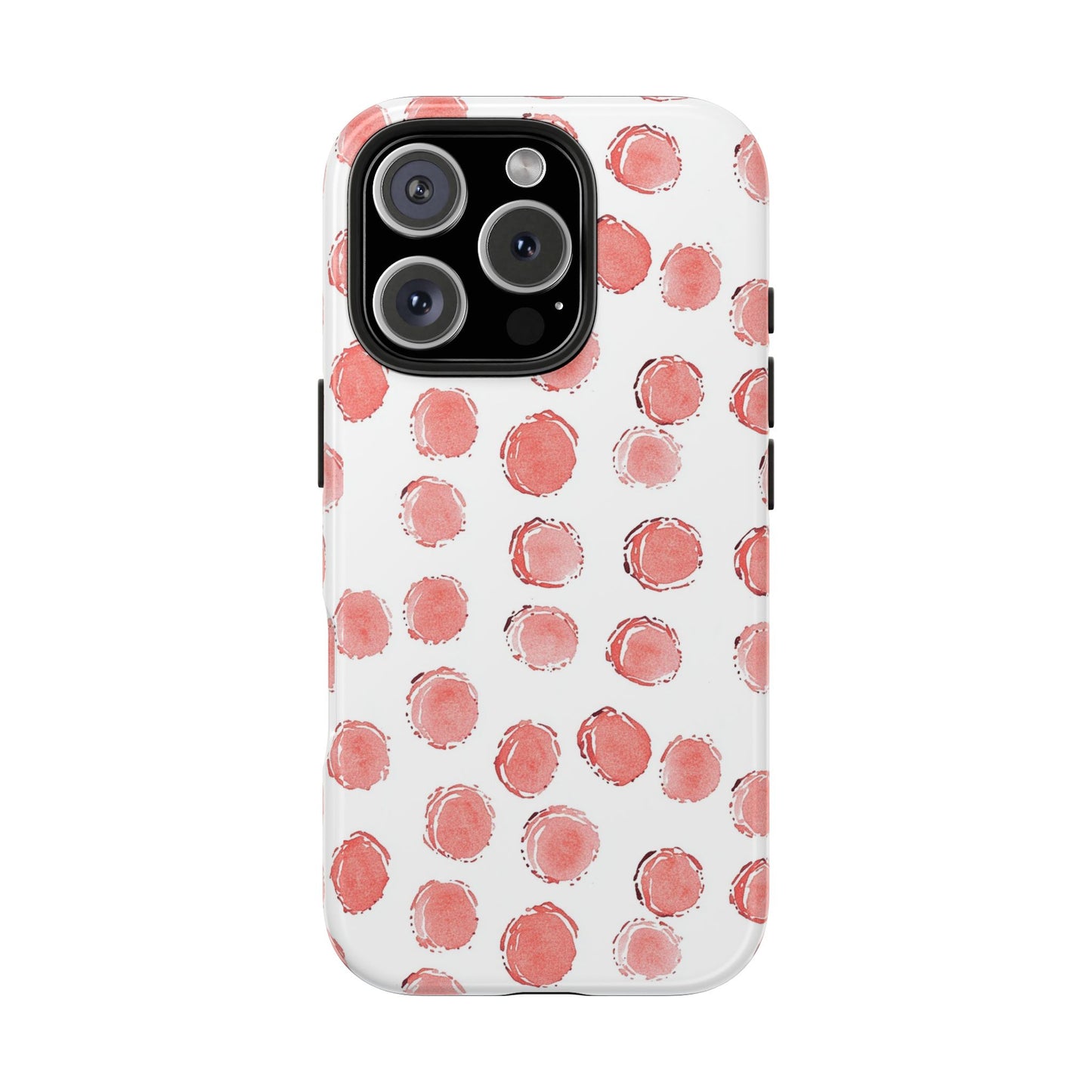 Trendy Spots | Pink Polka Dot Tough Phone Case