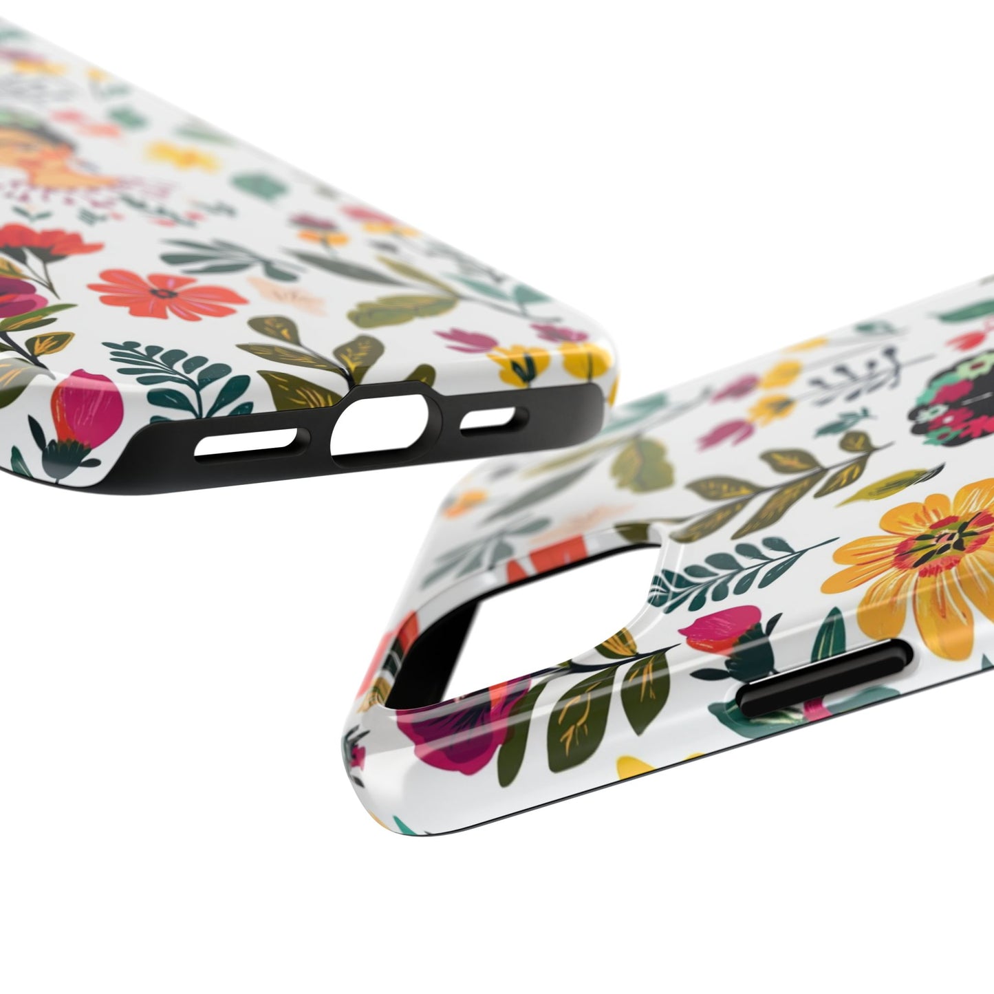 Frida Collection | Frida Kahlo Among Flowers, Colorful Mexican Inspired, Tough Phone Cases, Protective Cell Phone Cover, Hard Shell Phone