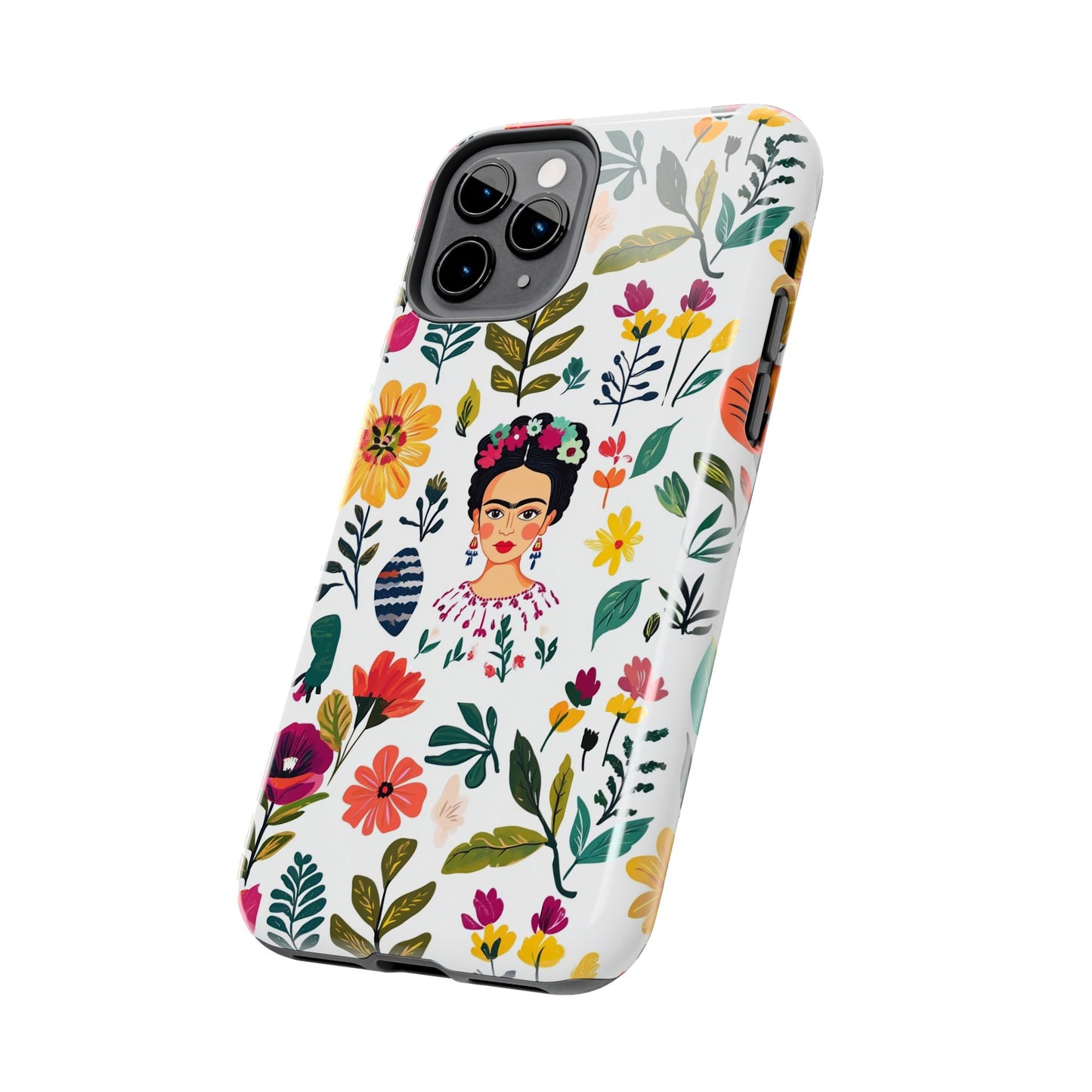 Frida Collection | Frida Kahlo Among Flowers, Colorful Mexican Inspired, Tough Phone Cases, Protective Cell Phone Cover, Hard Shell Phone