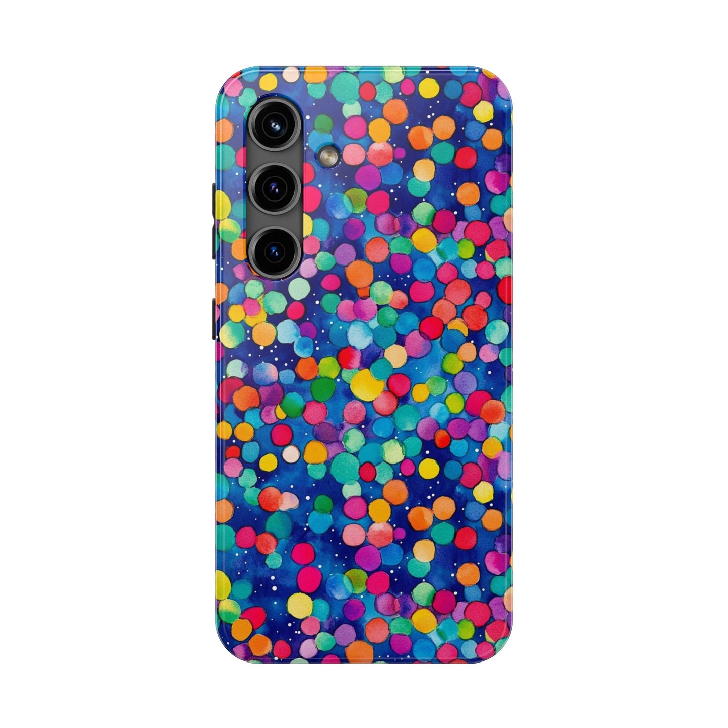 Trendy Spots | Colorful Blues Polka Dots Phone Case