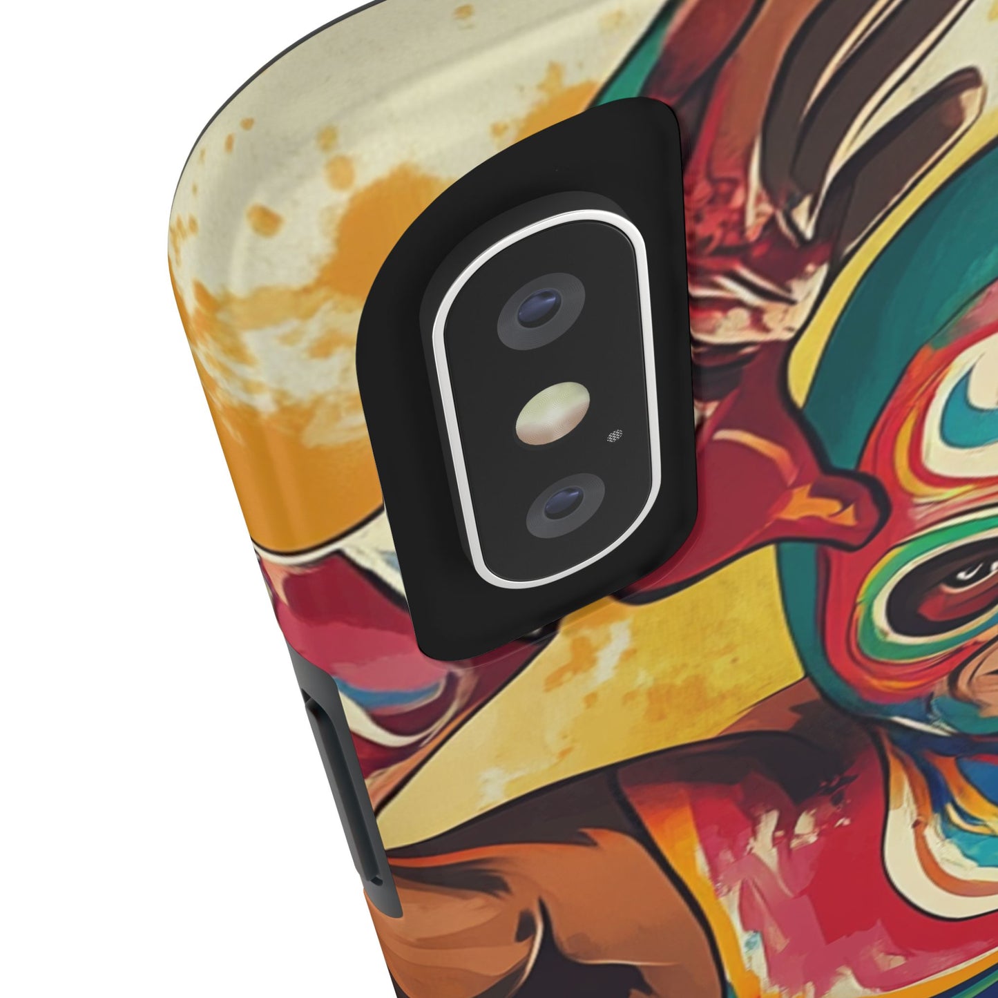 Colorful Lucha Libre Wrestler Tough Phone Case - Protective Phone Cover, Fun Wrestling Fan Gift, Vibrant Masked Wrestler Phone