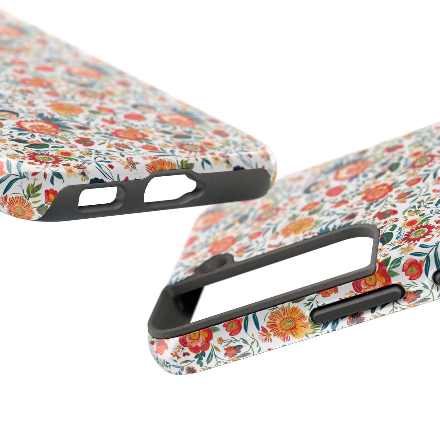 Frida Collection | Colorful Frida Kahlo Tough Phone Case for iPhone, Protective Case, Hard Shell Cover, Shockproof Case, Flower Pattern, Floral Design