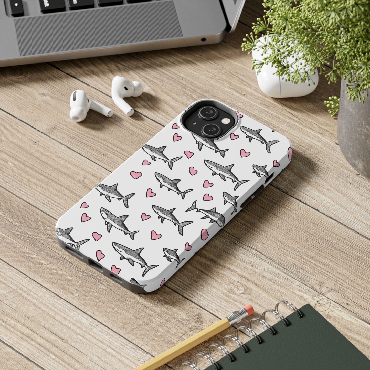 Animal Instinct | Shark Love Tough Phone Case