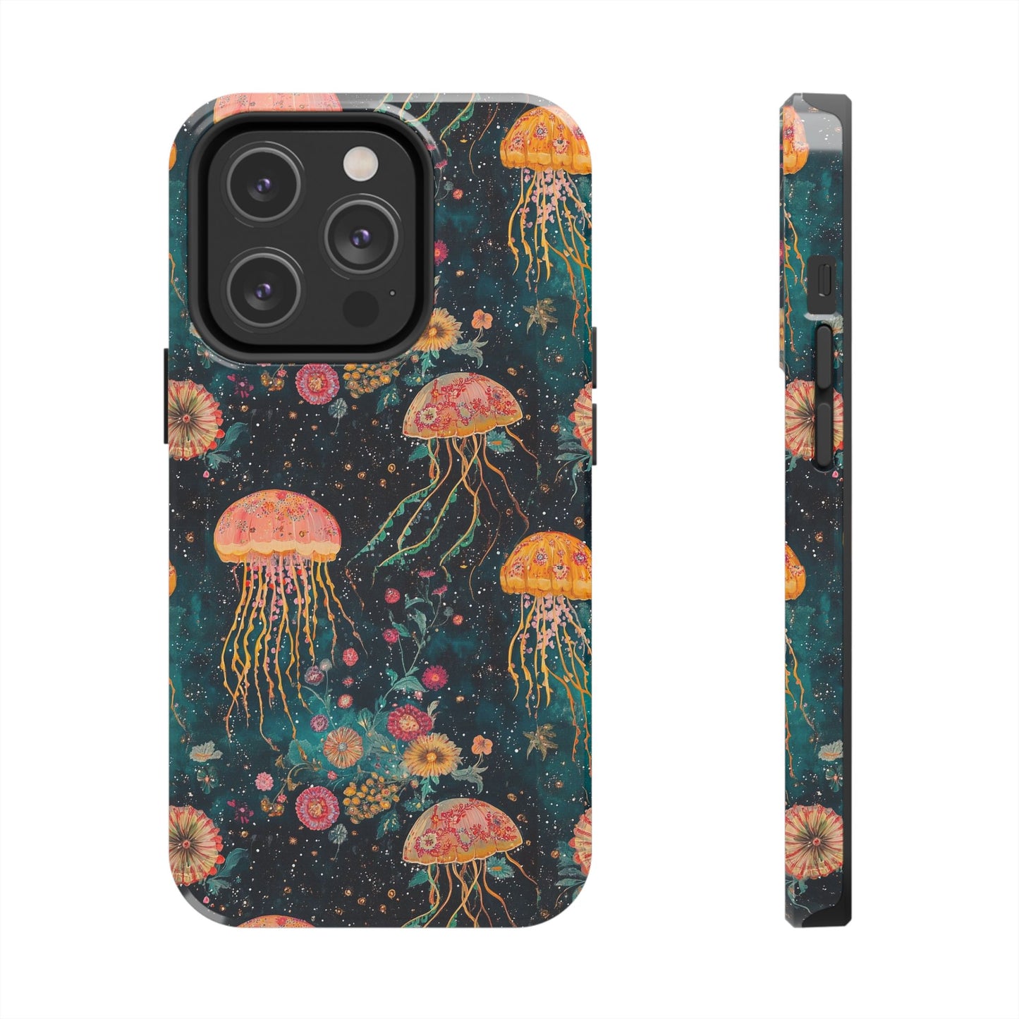 Under the Sea | Jellyfish Phone Cases, Floral Ocean Design, Sea Creature Protective Cover, Unique Tech Accessories, Underwater Theme Gifts, Tough Phone