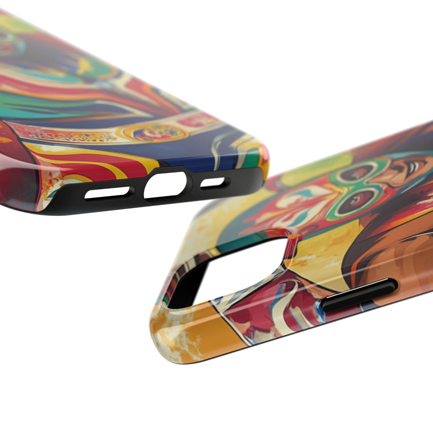 Colorful Lucha Libre Wrestler Tough Phone Case - Protective Phone Cover, Fun Wrestling Fan Gift, Vibrant Masked Wrestler Phone