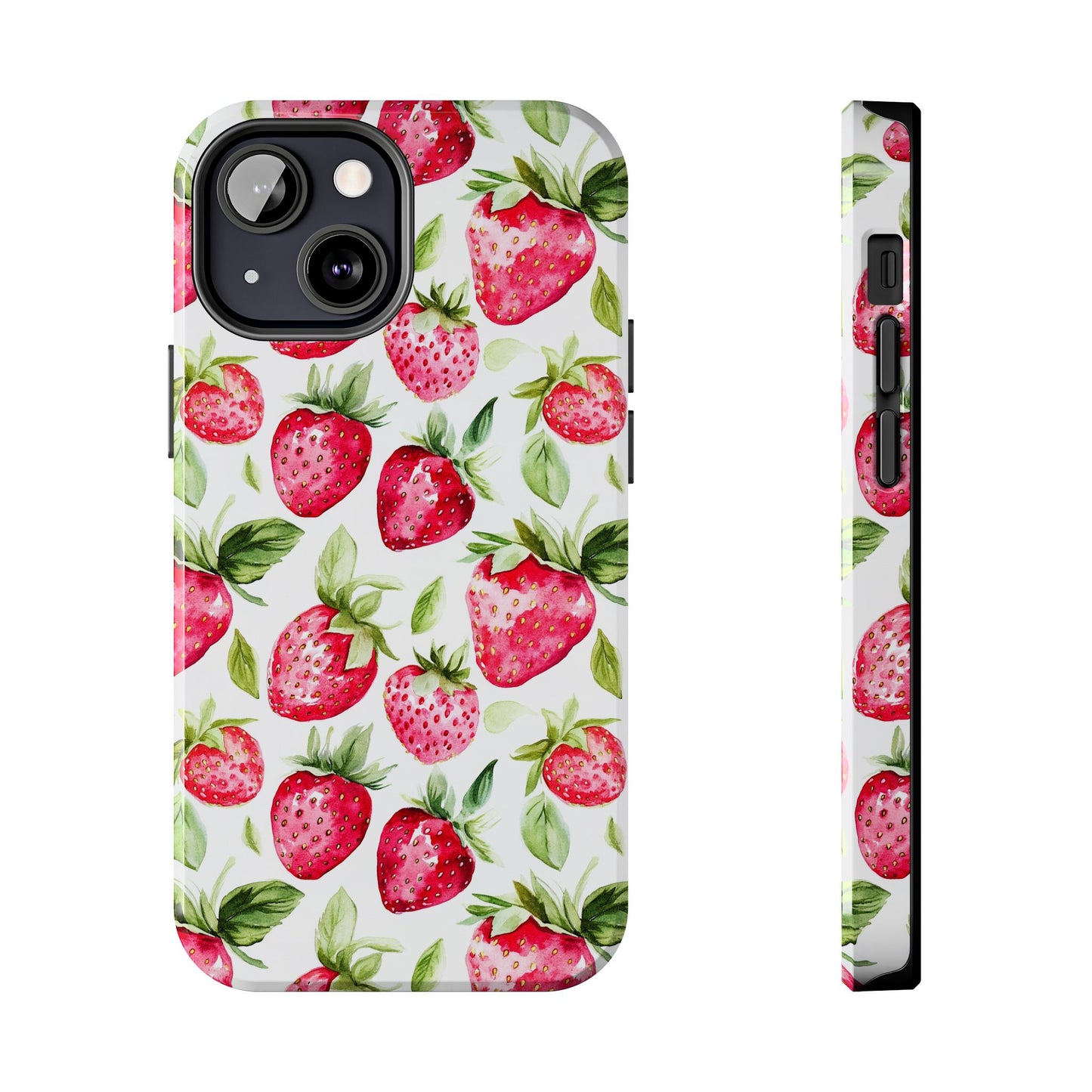 Nature Lover | Strawberry Watercolor Tough Phone Case