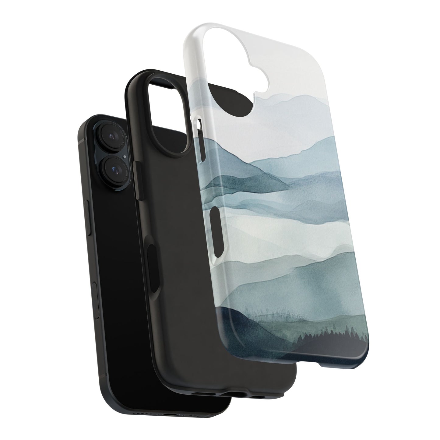 Majestic Mountains | Watercolor Mountain Scene Tough Phone Case