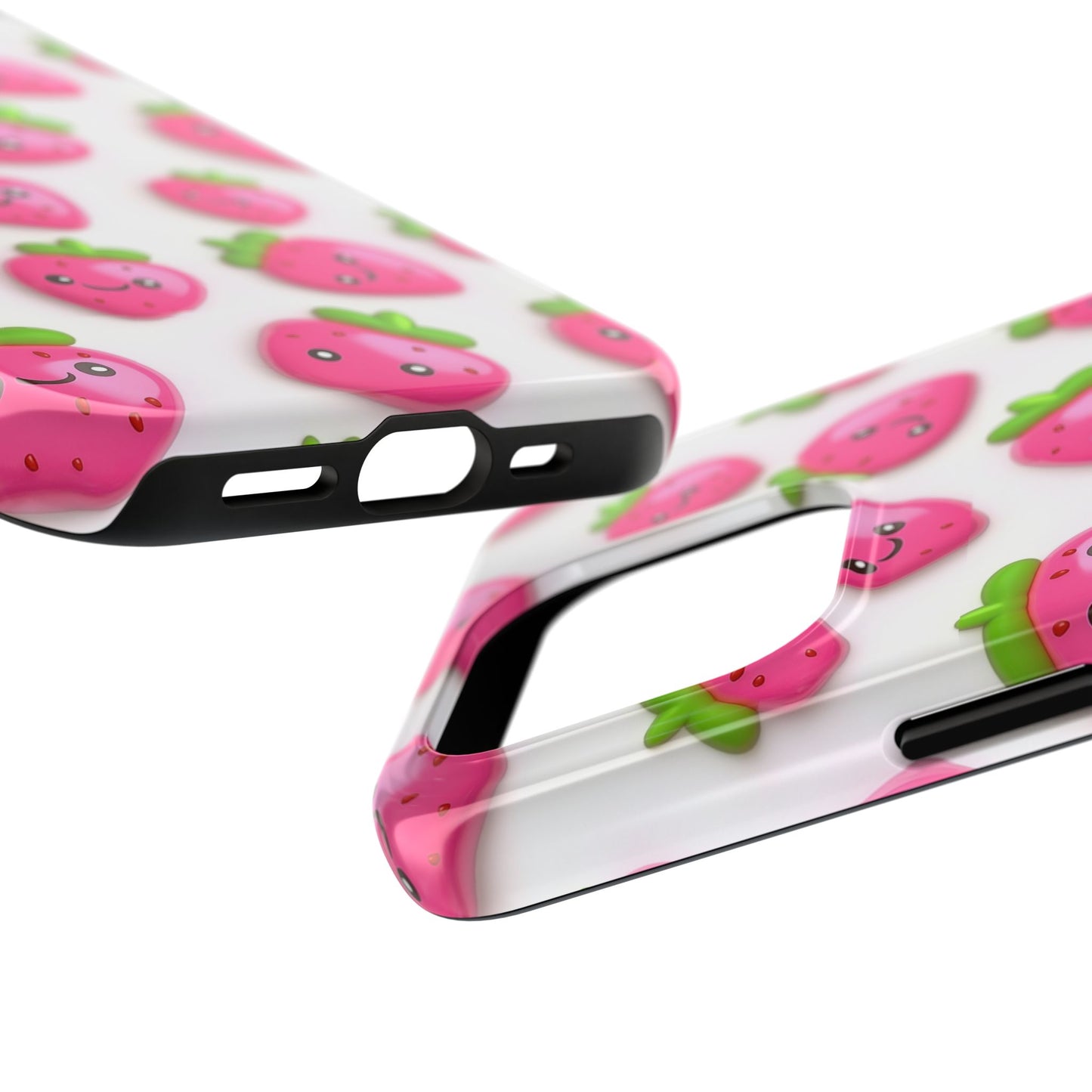 Quirky Chic | Smiling Strawberries Tough Phone Case