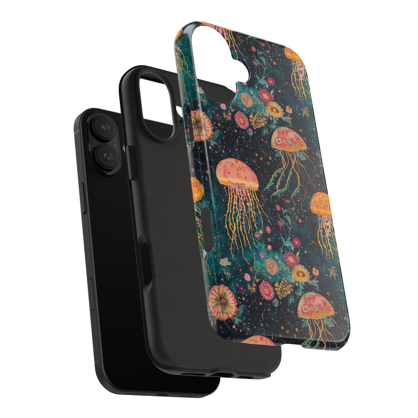 Under the Sea | Jellyfish Phone Cases, Floral Ocean Design, Sea Creature Protective Cover, Unique Tech Accessories, Underwater Theme Gifts, Tough Phone
