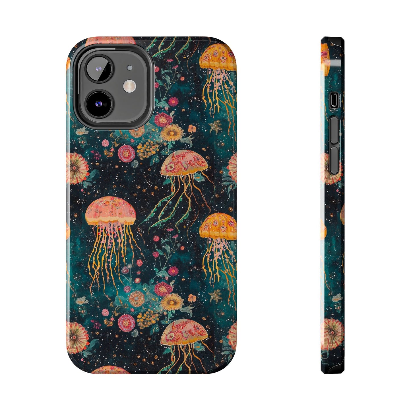 Under the Sea | Jellyfish Phone Cases, Floral Ocean Design, Sea Creature Protective Cover, Unique Tech Accessories, Underwater Theme Gifts, Tough Phone
