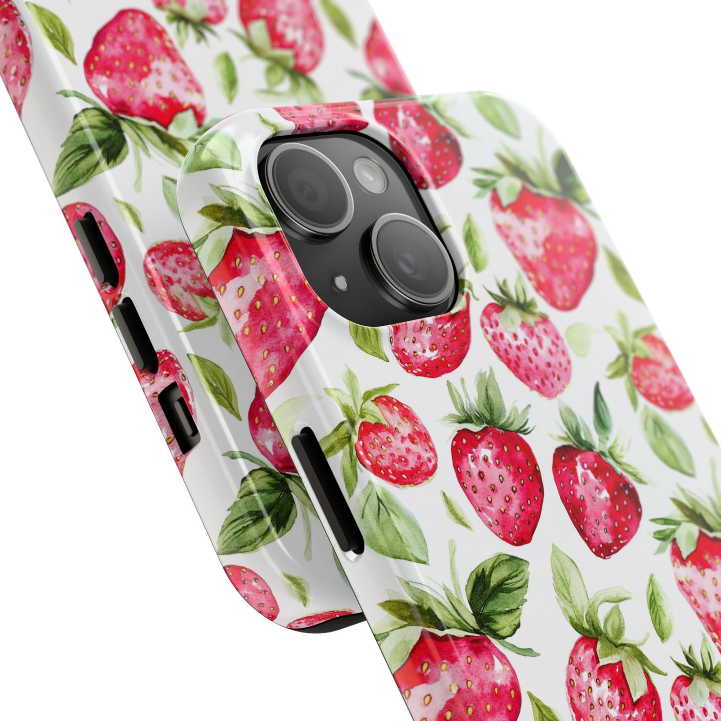Nature Lover | Strawberry Watercolor Tough Phone Case