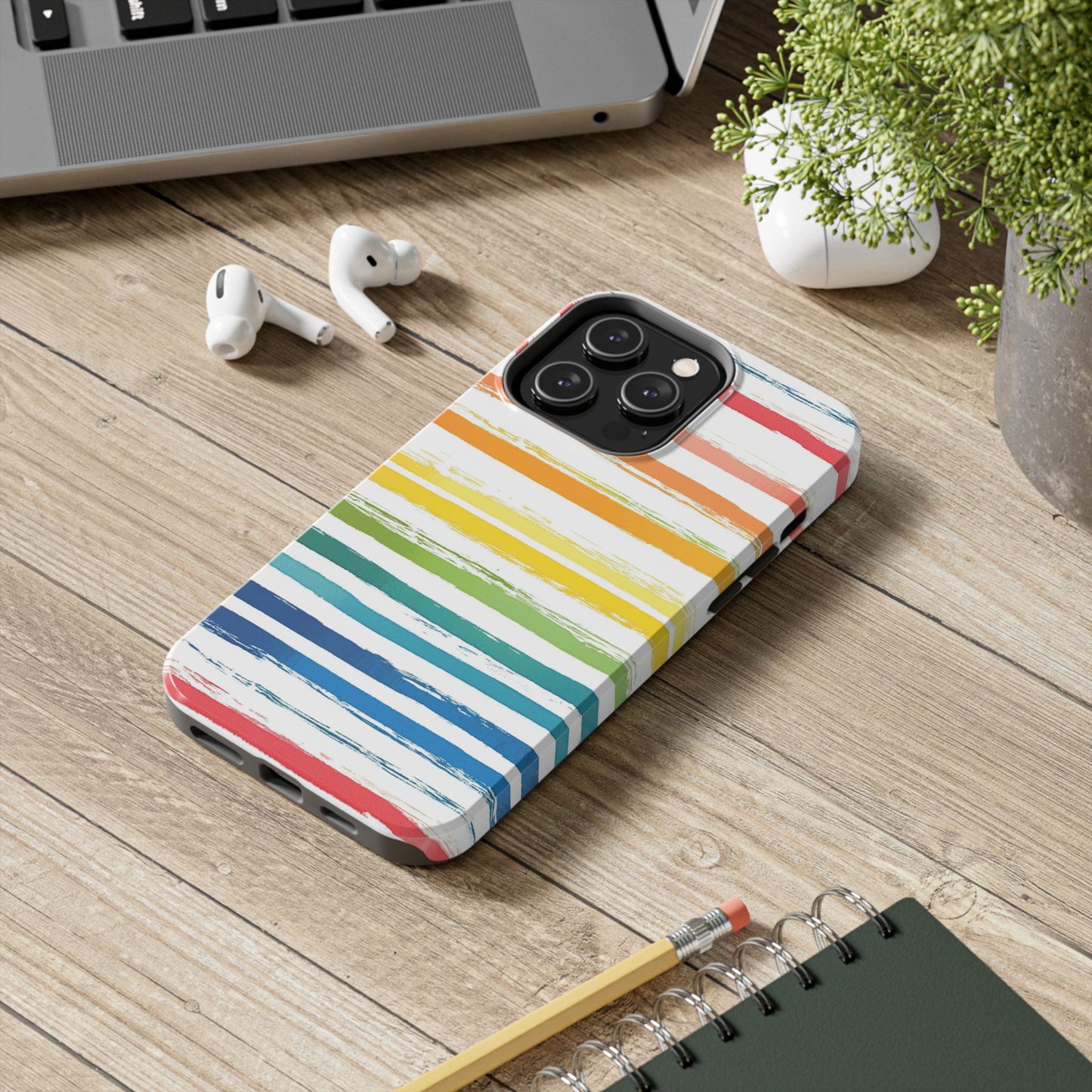 Vibrant Lines | Rainbow Stripes Phone Case