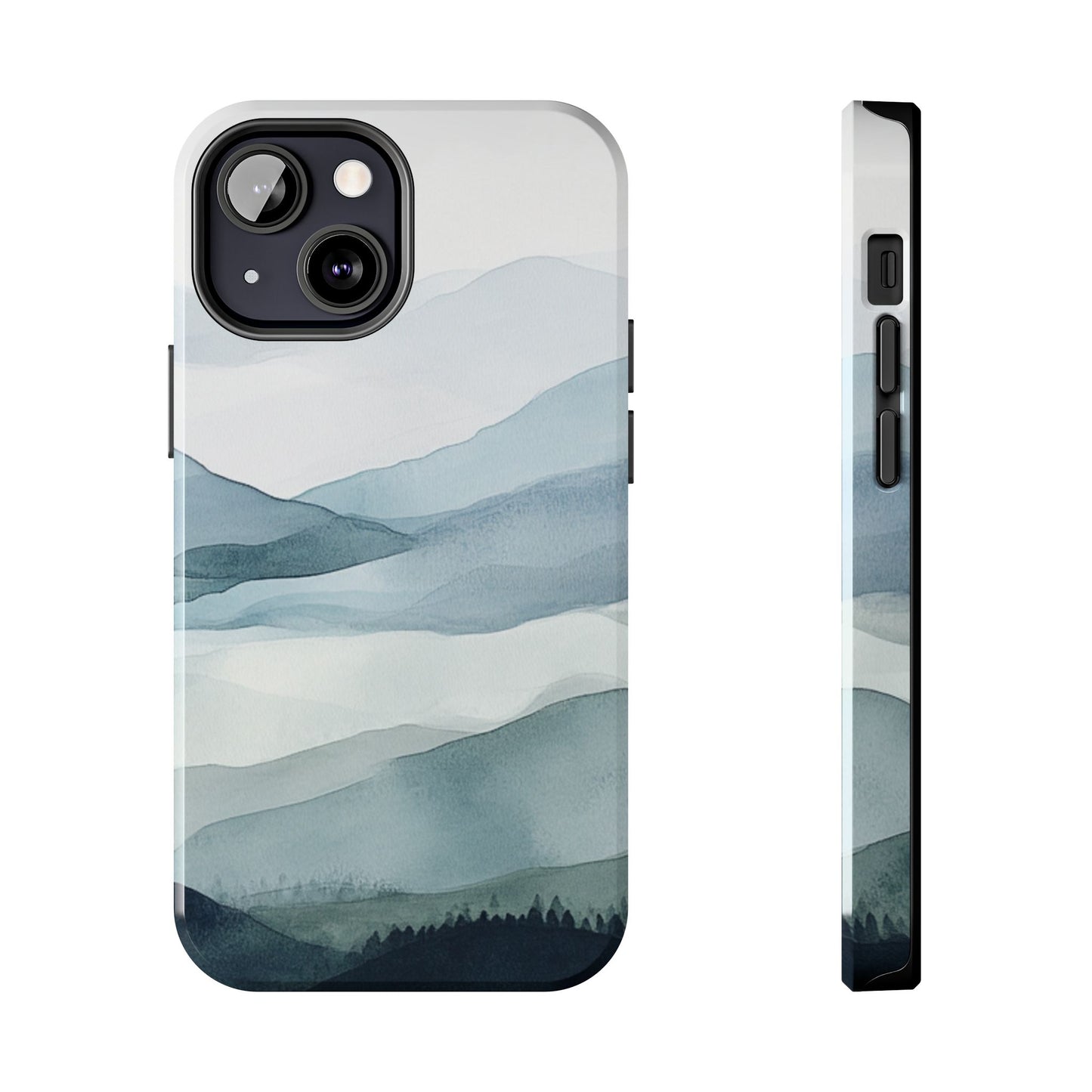 Majestic Mountains | Watercolor Mountain Scene Tough Phone Case